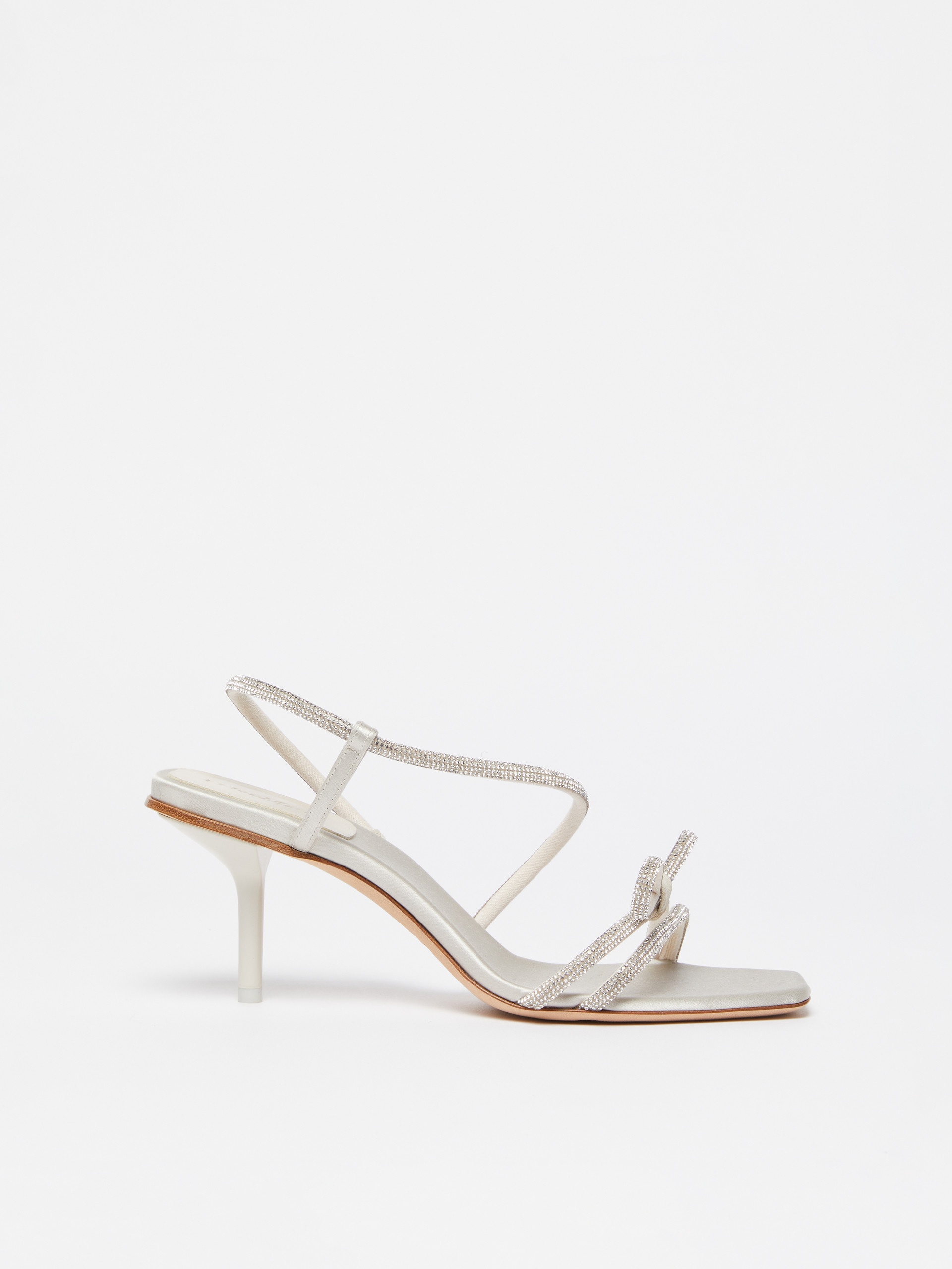 CRYSTALSANDAL Bow-adorned satin sandals - 1