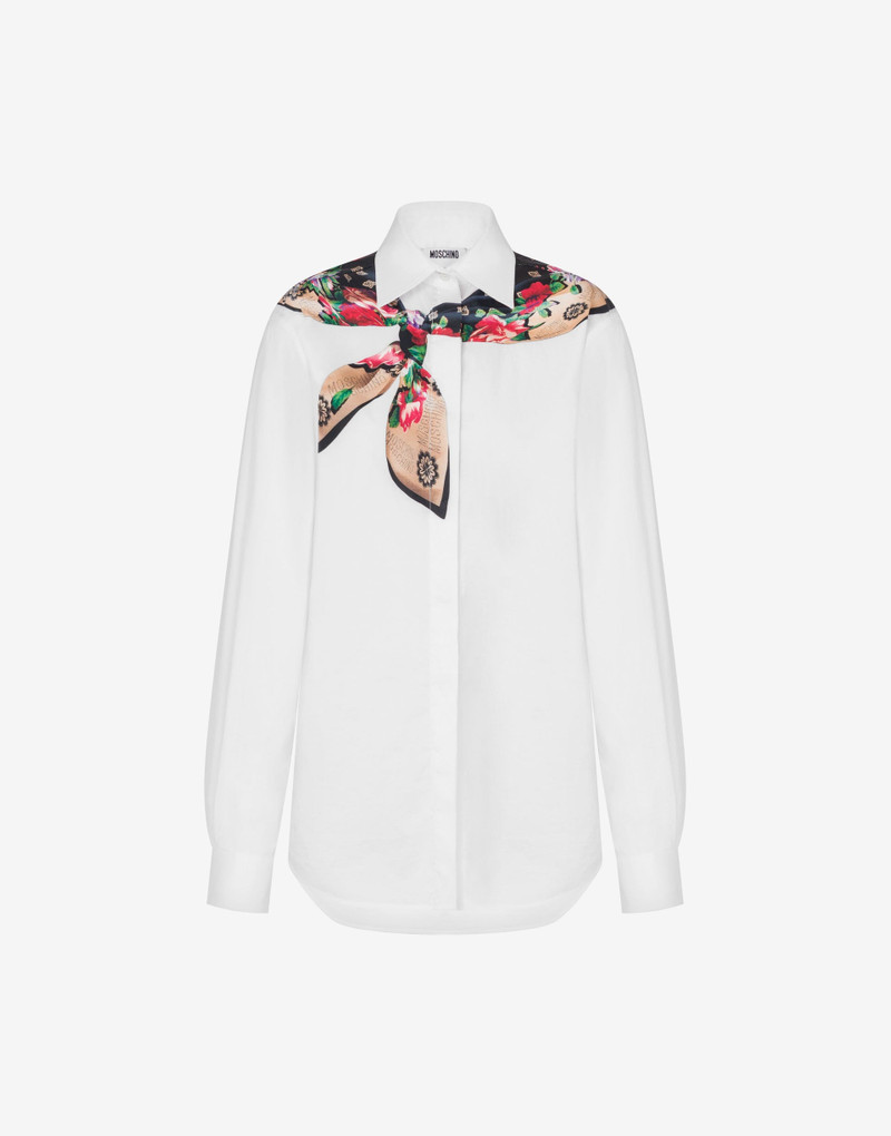 PRINTED STRETCH COTTON POPLIN SHIRT 4