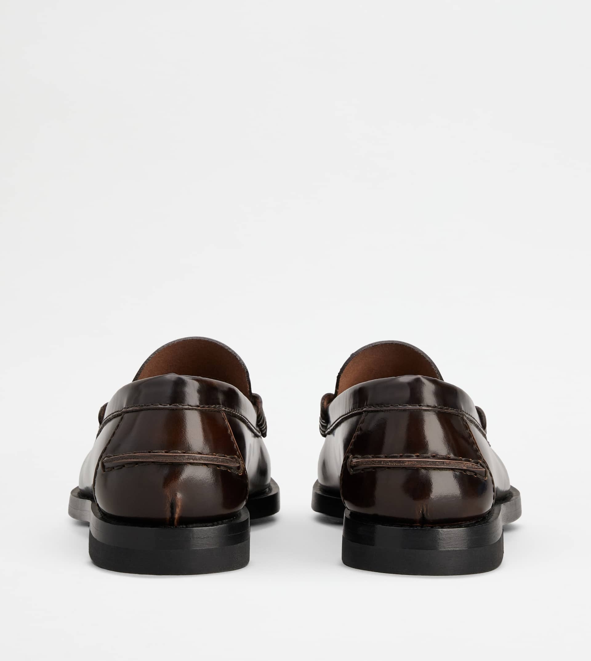 LOAFERS IN LEATHER - BROWN - 3