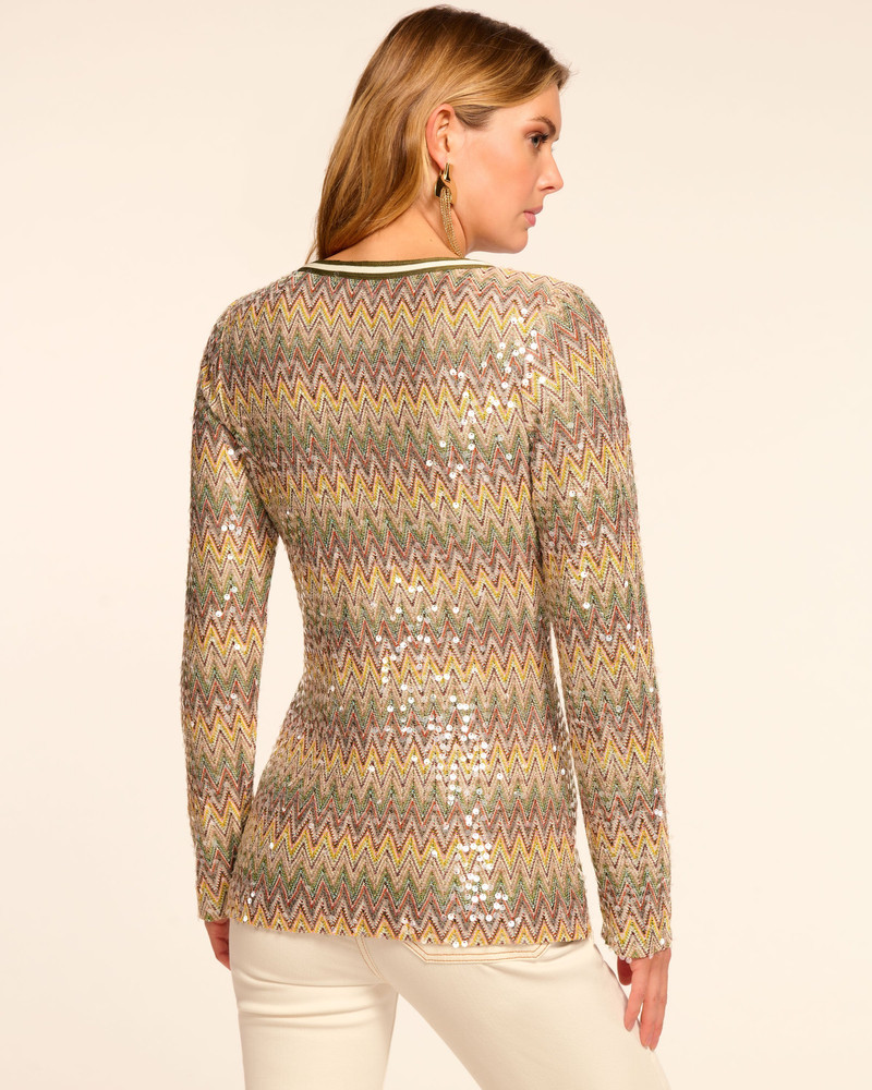 Kiki Chevron Sequin Cardigan 4