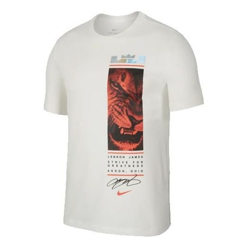 Nike Dri-Fit Lebron James Lion King Short-Sleeved Male Sail White BQ3629-133 - 1