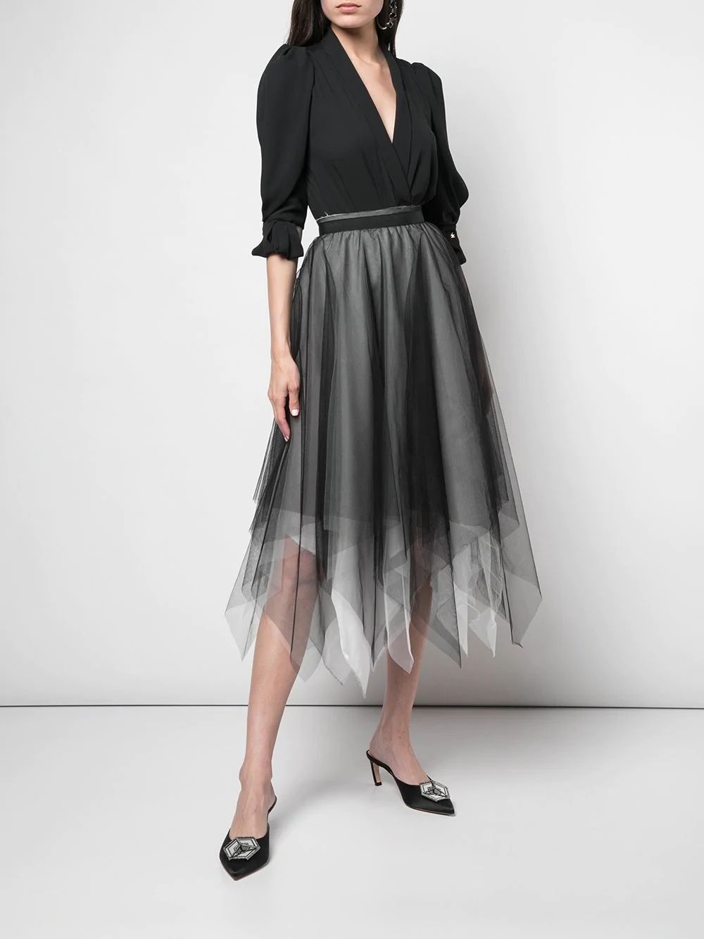 tulle midi skirt - 2