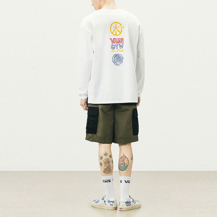 Vans Unisex Printing Round-neck Swea White VN0A5F3MWHT - 4