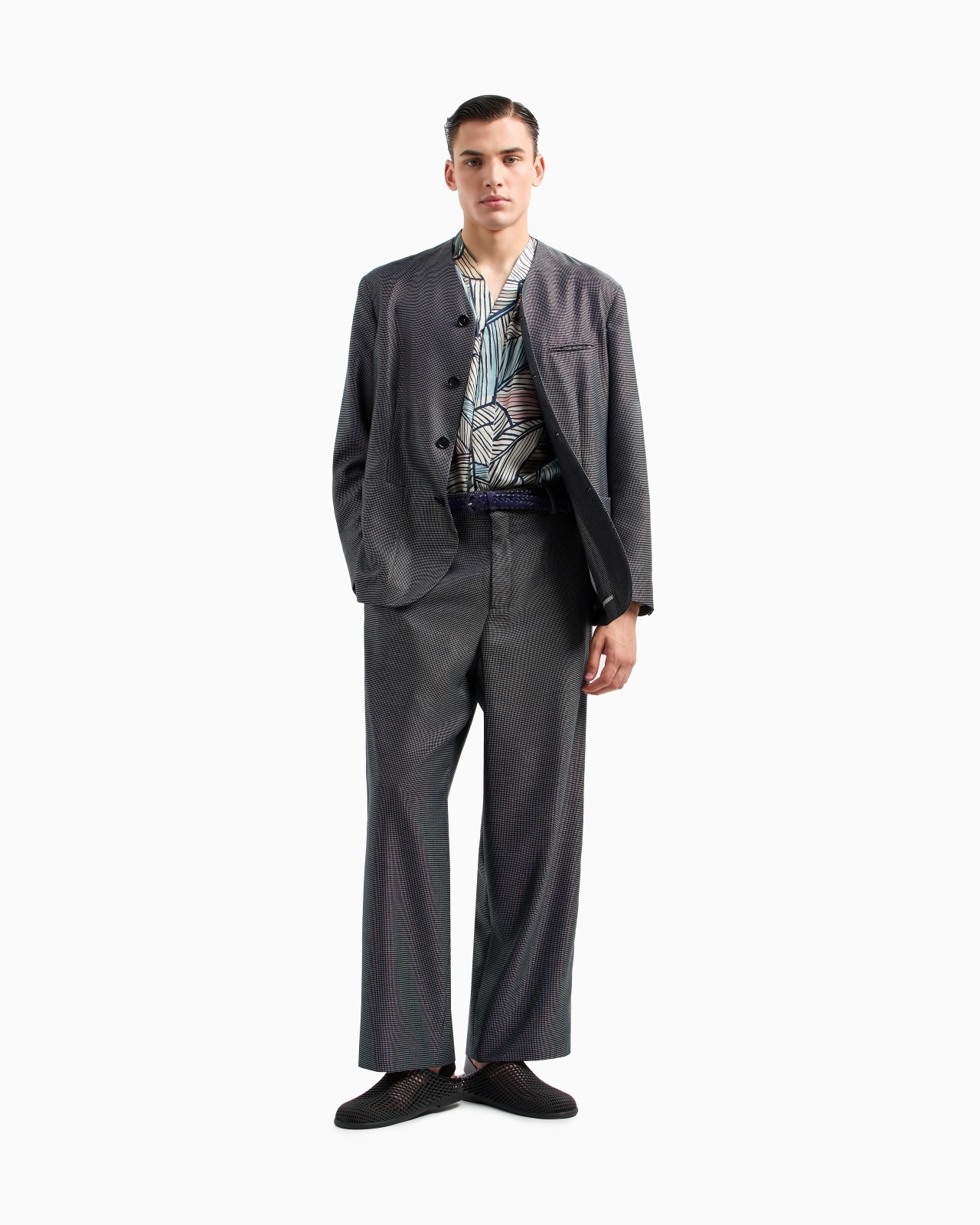 VIRGIN WOOL AND SILK SINGLE-BREASTED SUIT - 2