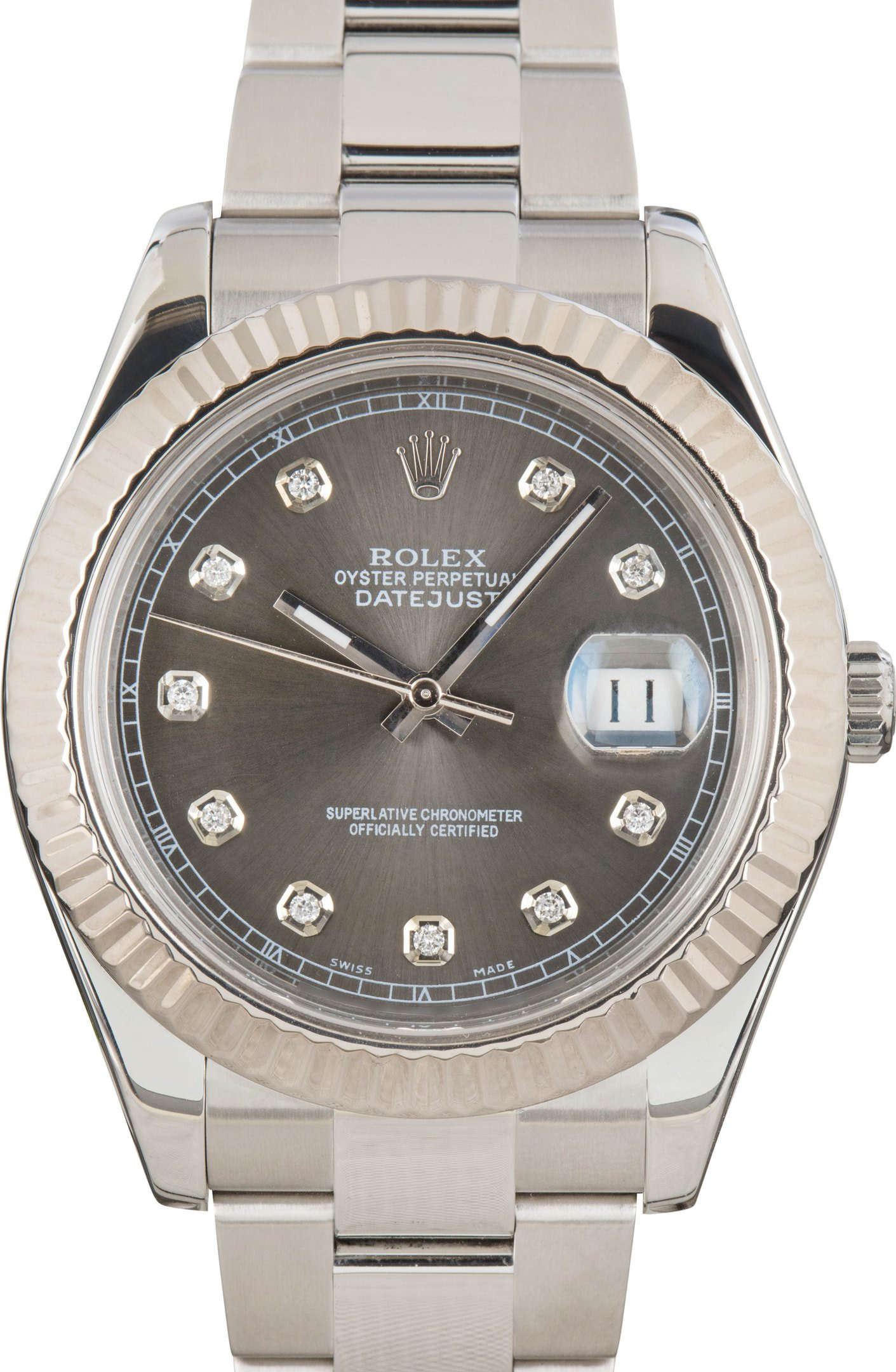 Pre-owned Rolex Datejust II 116334 Diamond Dial - 1