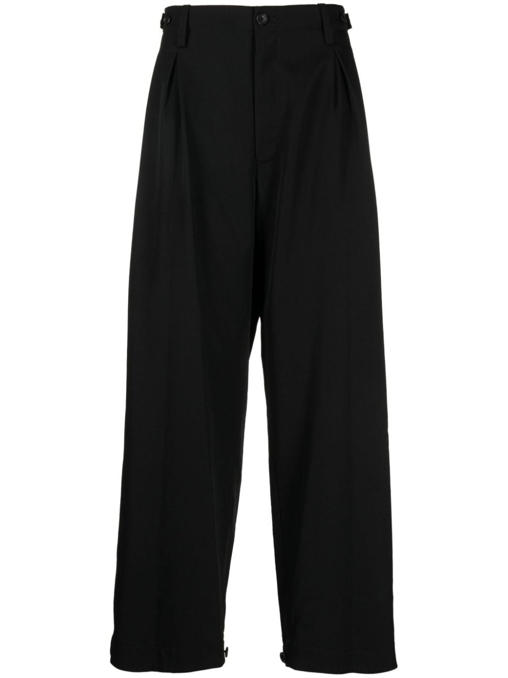 tailored wide-leg wool trousers - 1