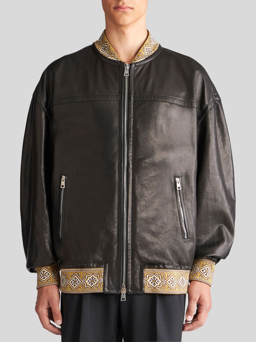 LEATHER BOMBER JACKET - 2