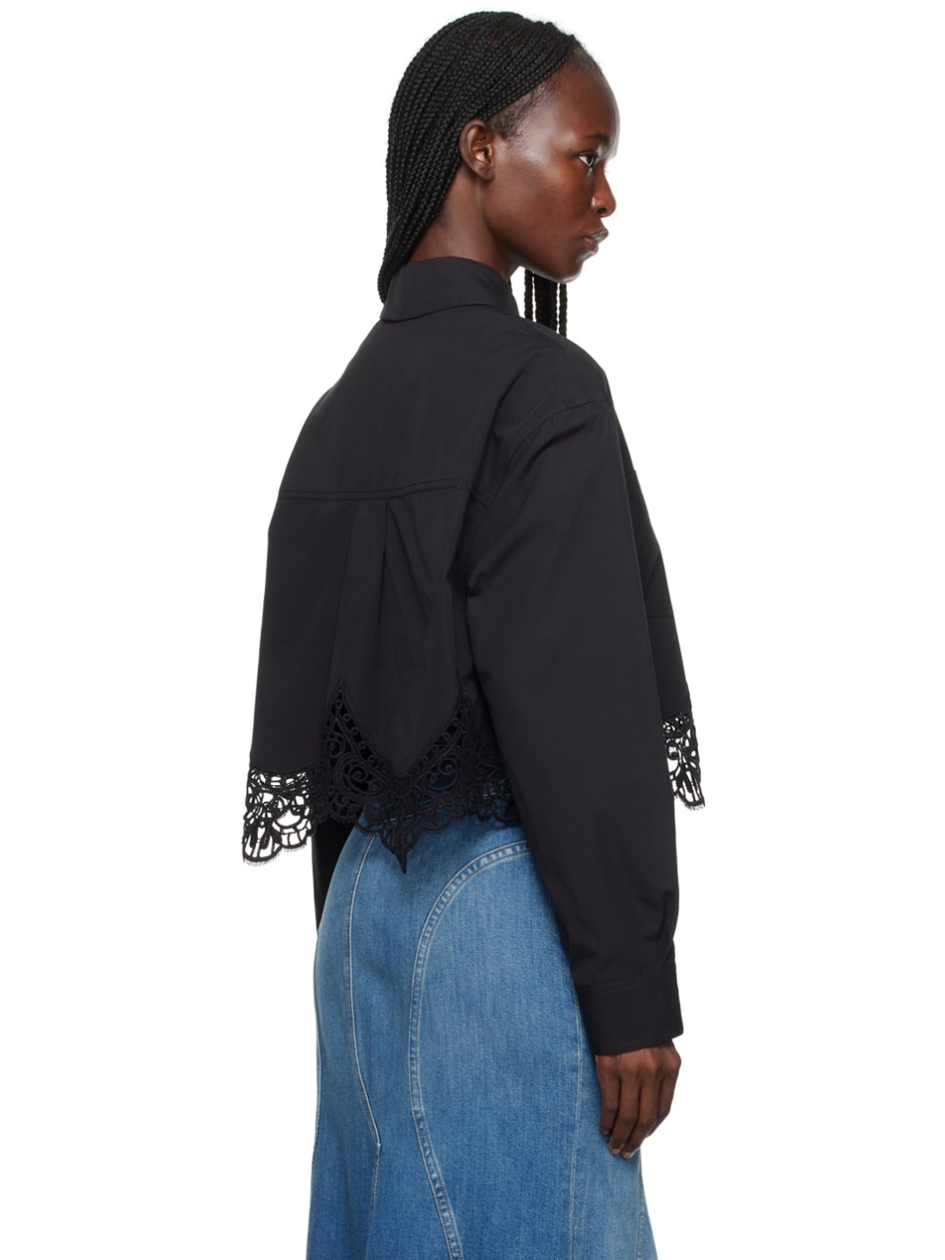 Black Cropped Shirt - 3