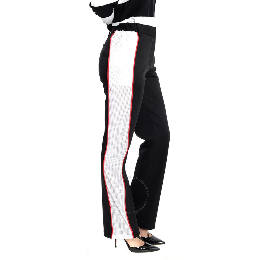 Burberry Black Mesh Striped Jersey Tailored Trousers - 2