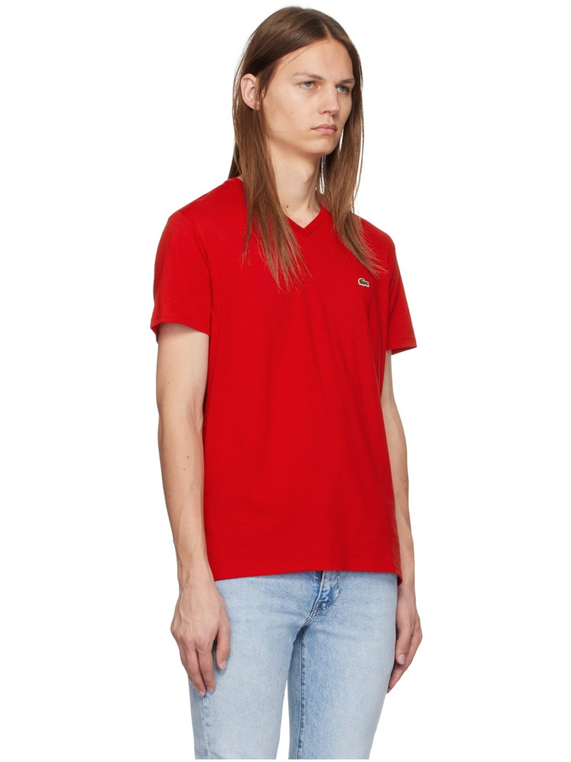Red V-Neck T-Shirt 2