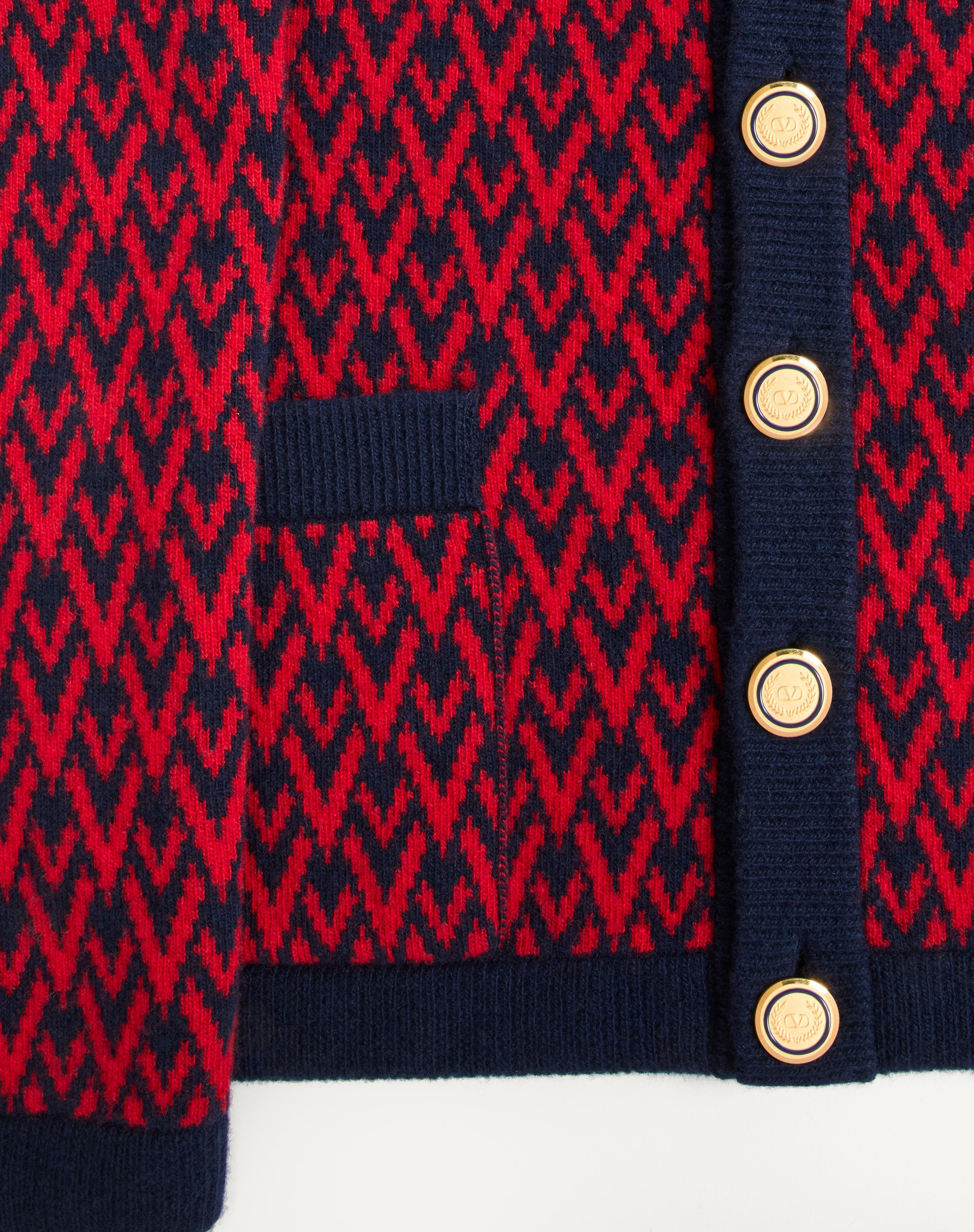 WOOL CARDIGAN WITH TOUTE LA V PATTERN - 8