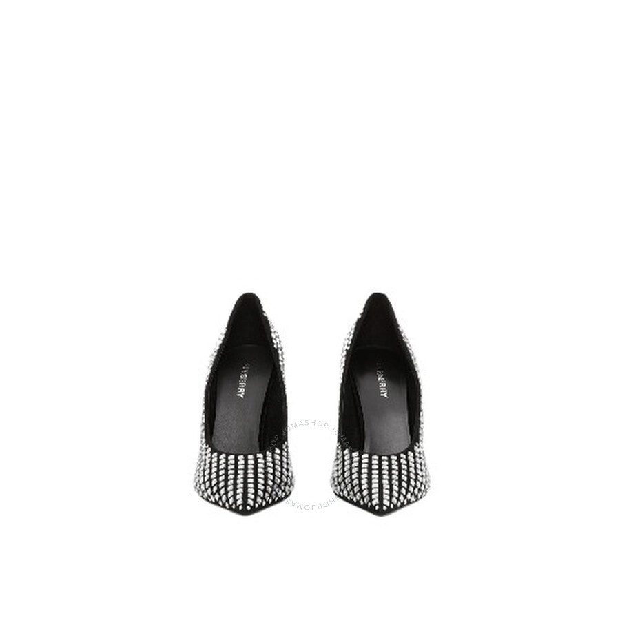 Burberry Madelina Crystal Detail Leather Point-Toe Pumps - 2