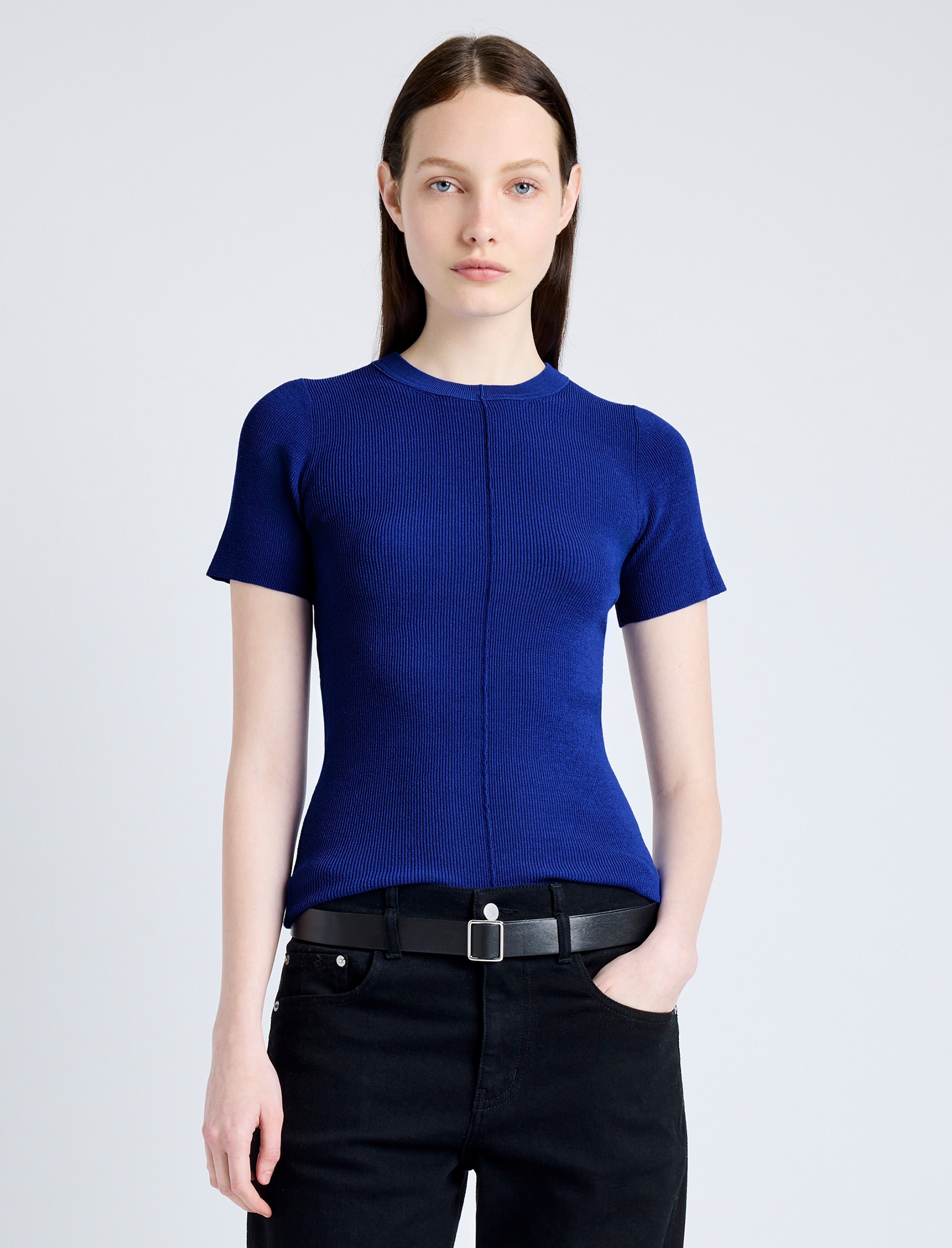 Sky Top in Matte Viscose Rib - 2