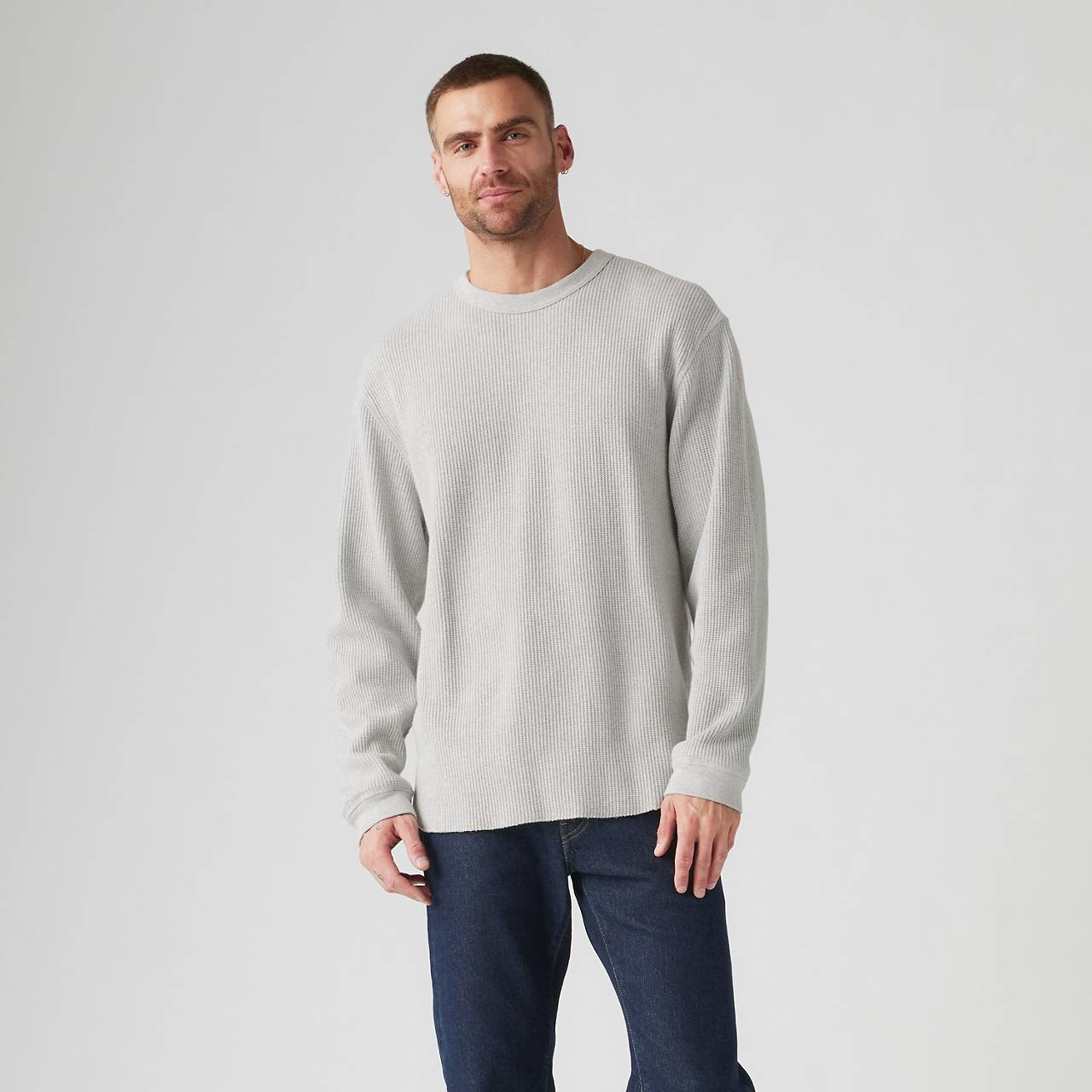 LONG SLEEVE RELAXED THERMAL T-SHIRT - 2