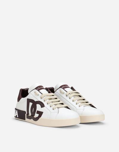 Dolce & Gabbana Calfskin Portofino sneakers with DG logo outlook