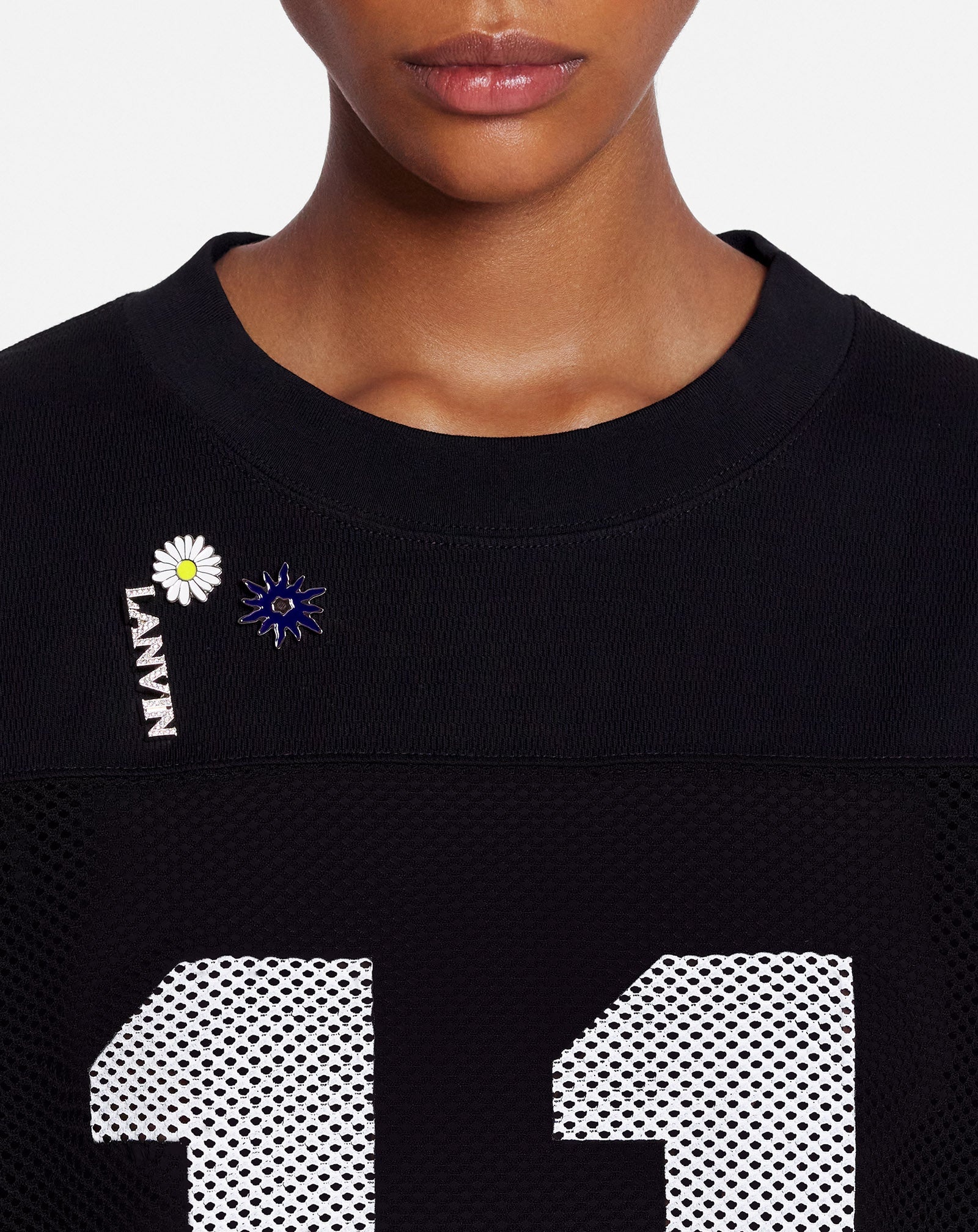 LANVIN X FUTURE LOOSE-FIT MESH T-SHIRT - 8