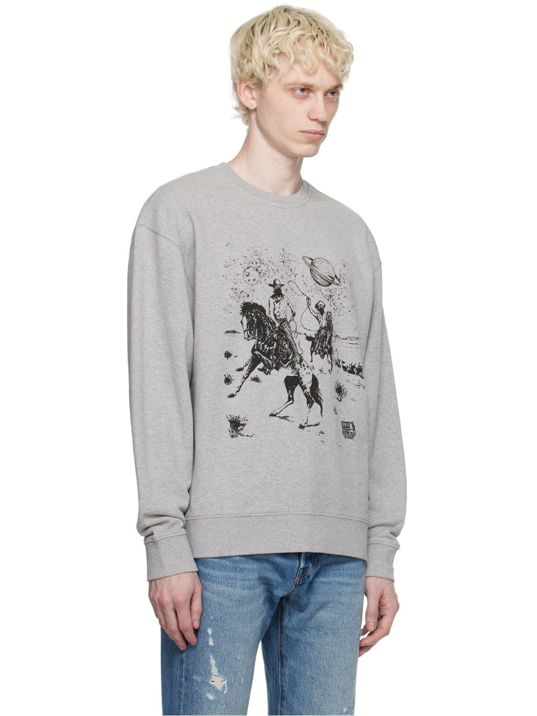 Gray Printed Sweatshirt - 2