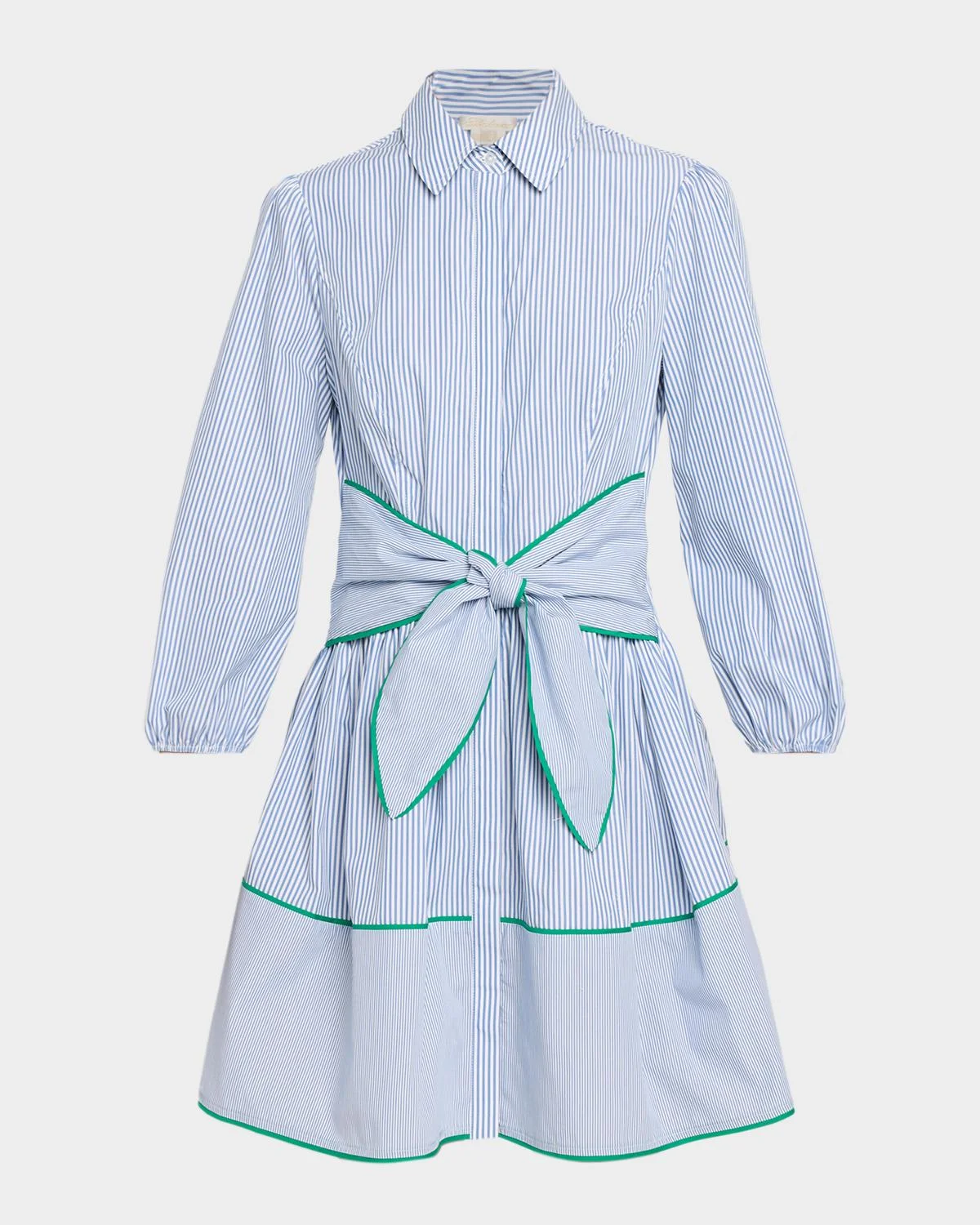 Chatfield Striped Cotton Poplin Mini Shirtdress - 1