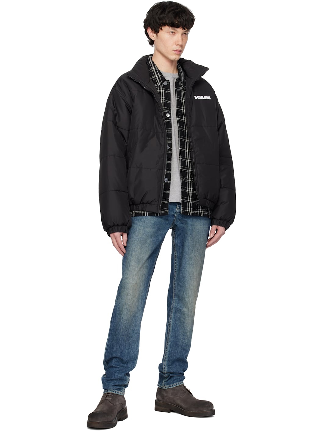 Black Sott Puffer Reversible Jacket - 5