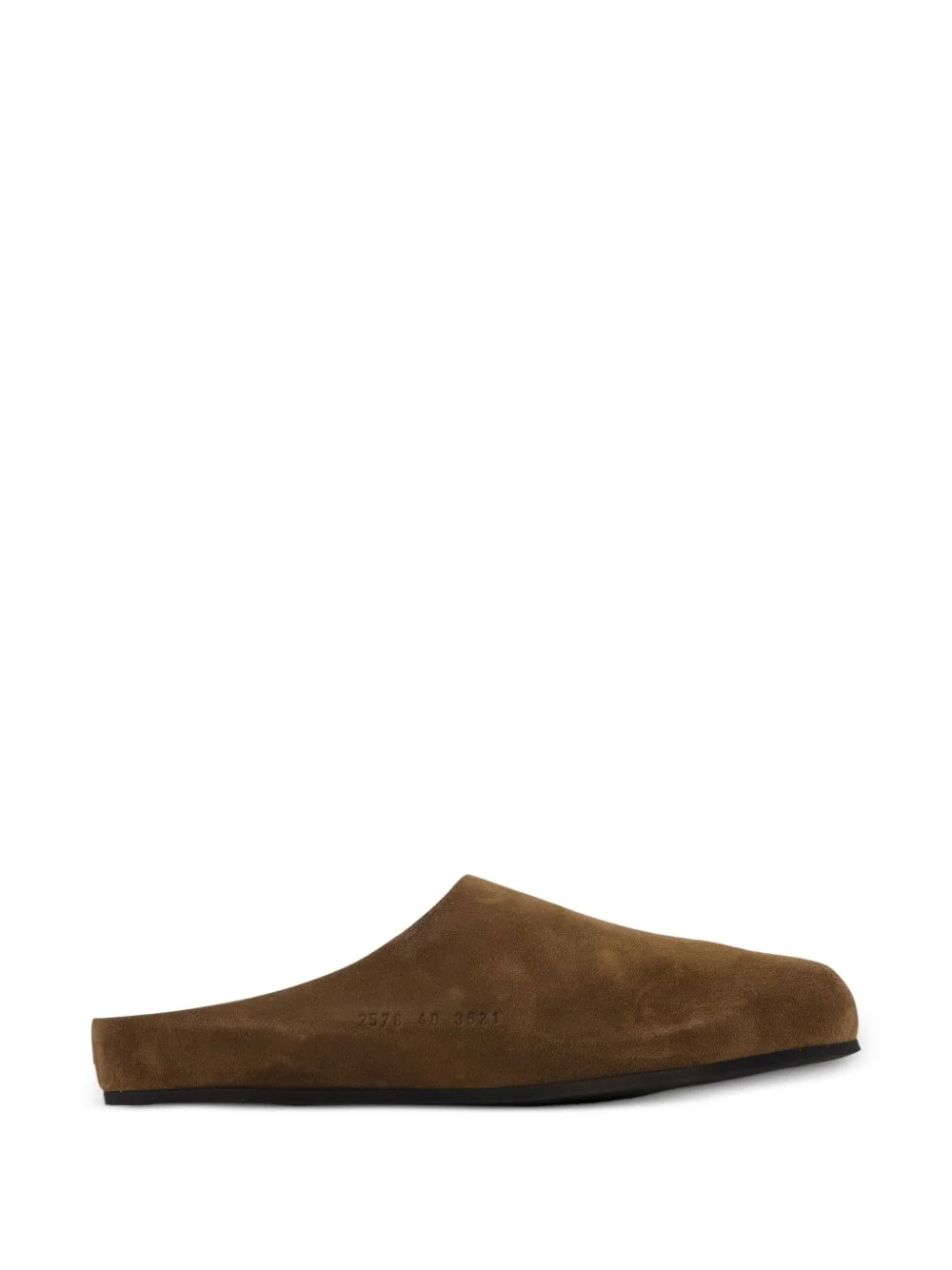 almond-toe suede mules - 1
