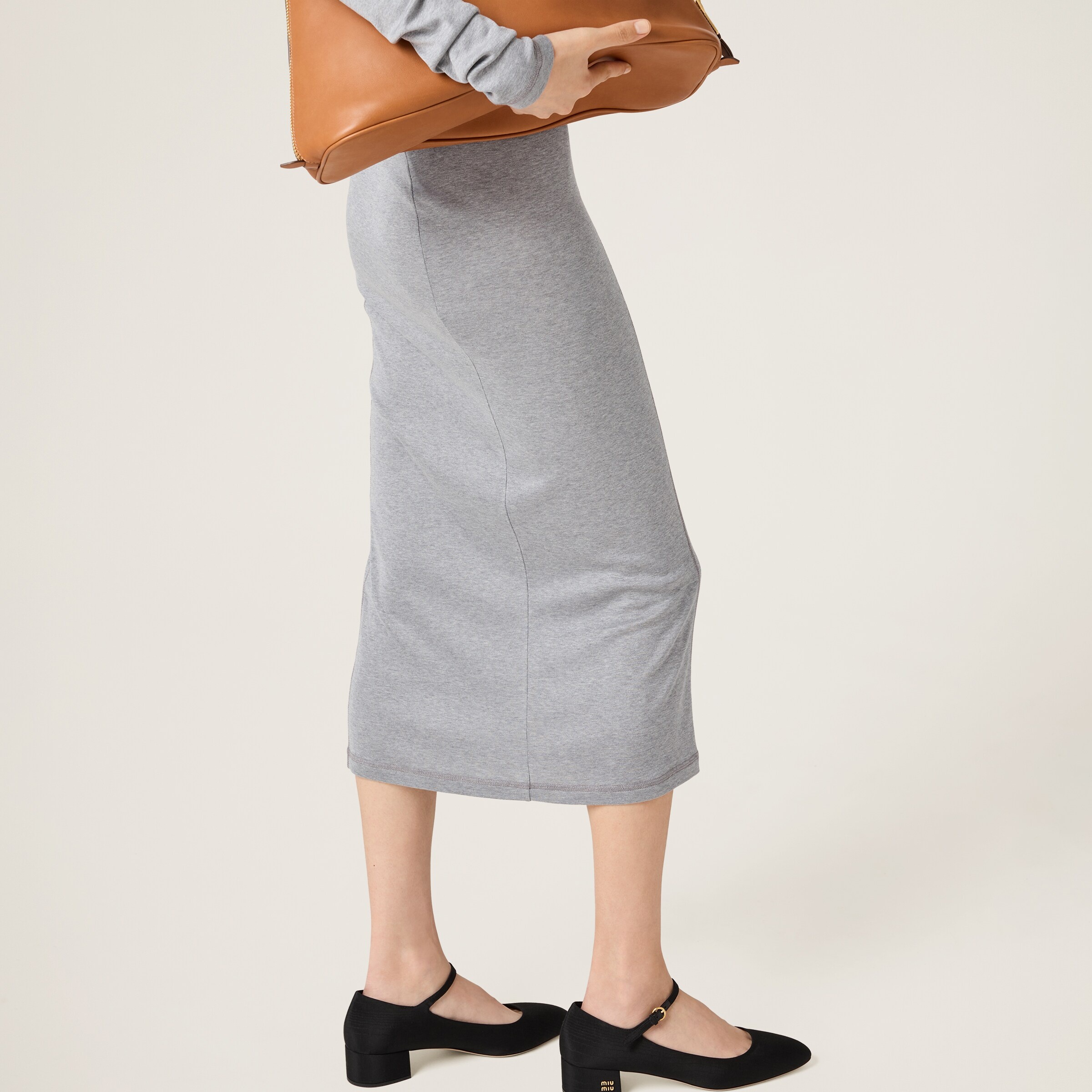 Jersey and silk skirt - 5