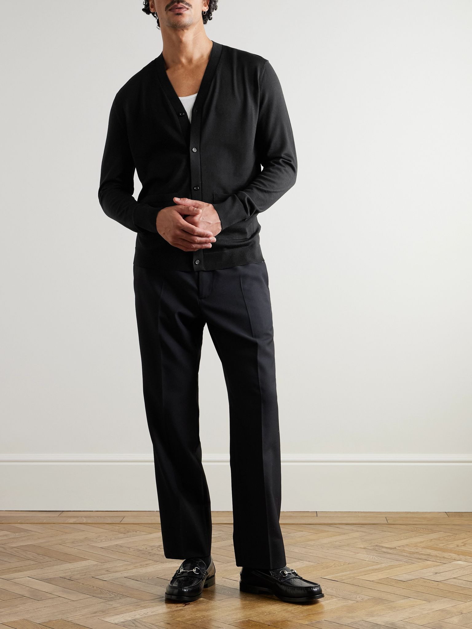 Wool Cardigan Black - 2