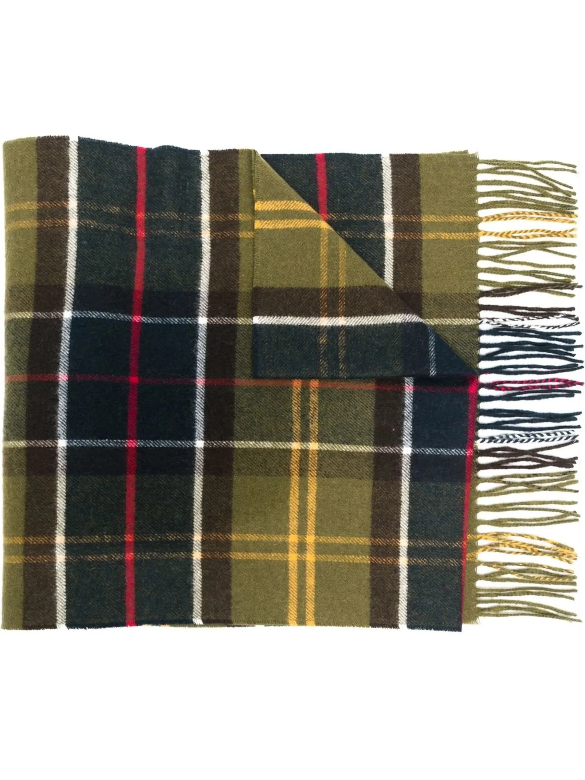 Barbour Fringed Tartan-check Scarf - 1