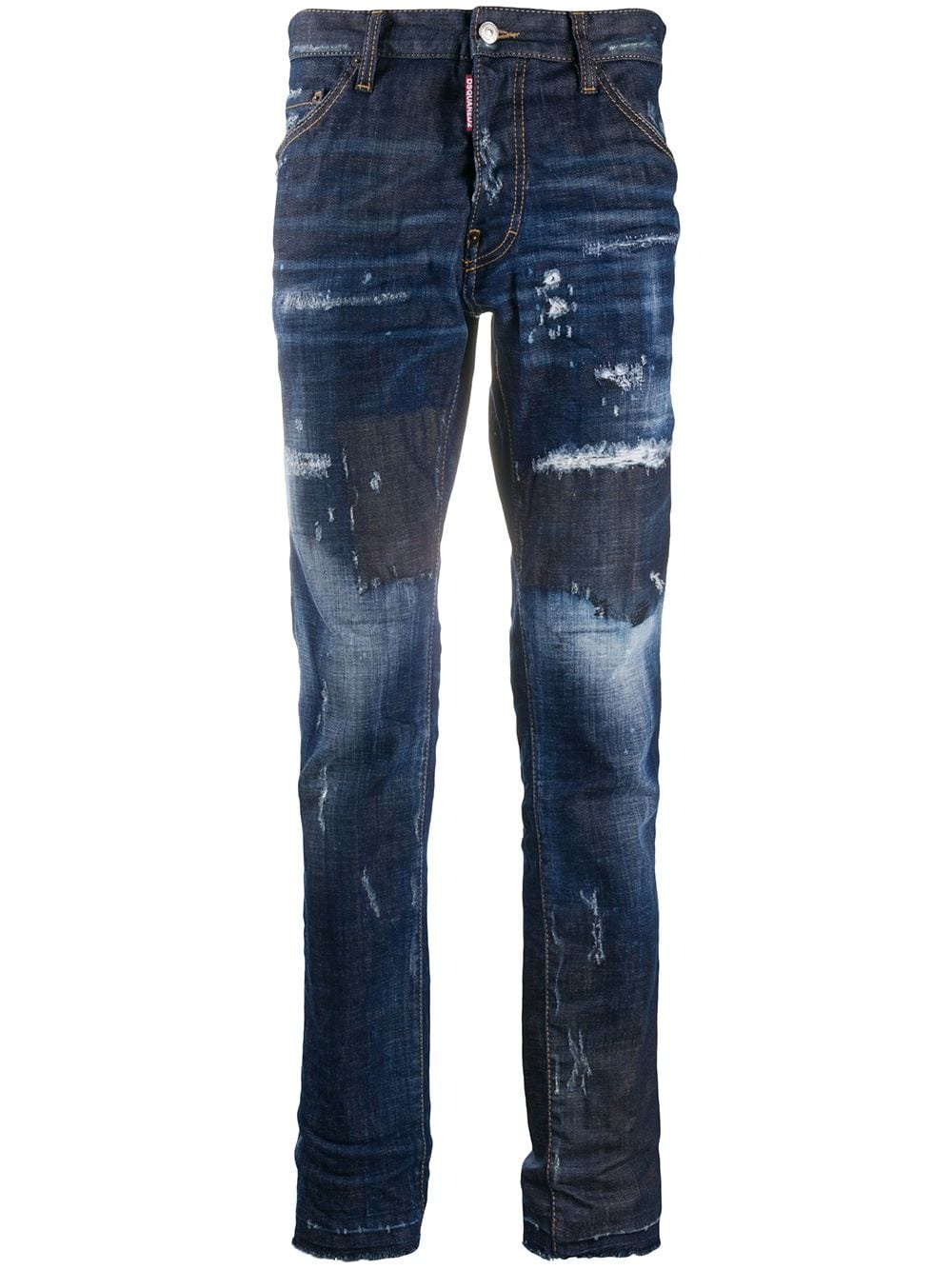 distressed slim-fit jeans - 1