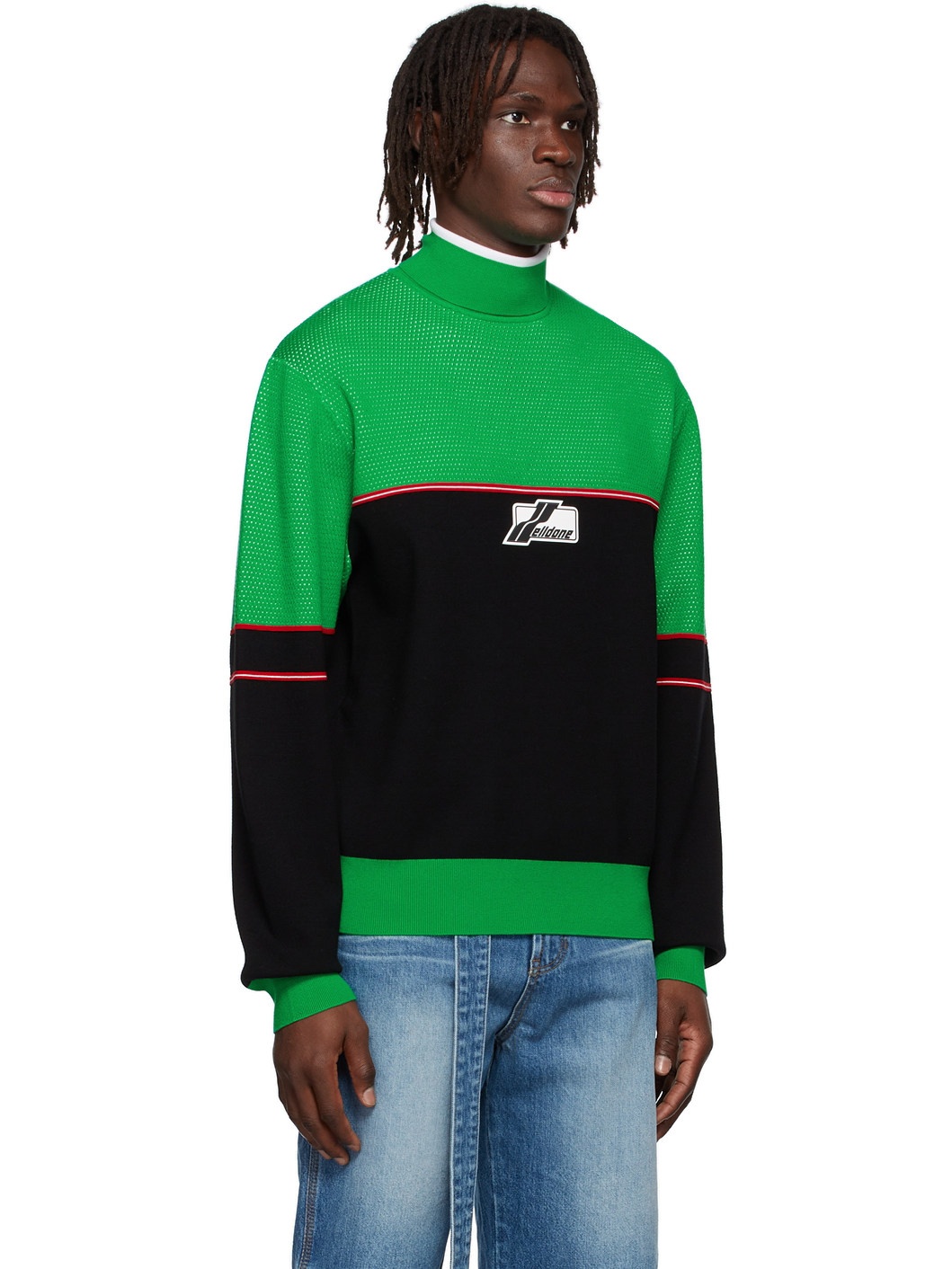 Black Viscose Turtleneck - 2
