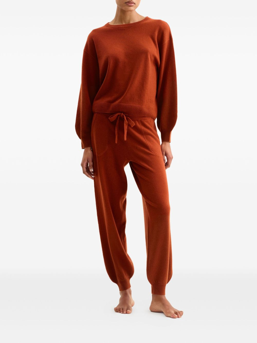 cuffed drawstring track pants - 2