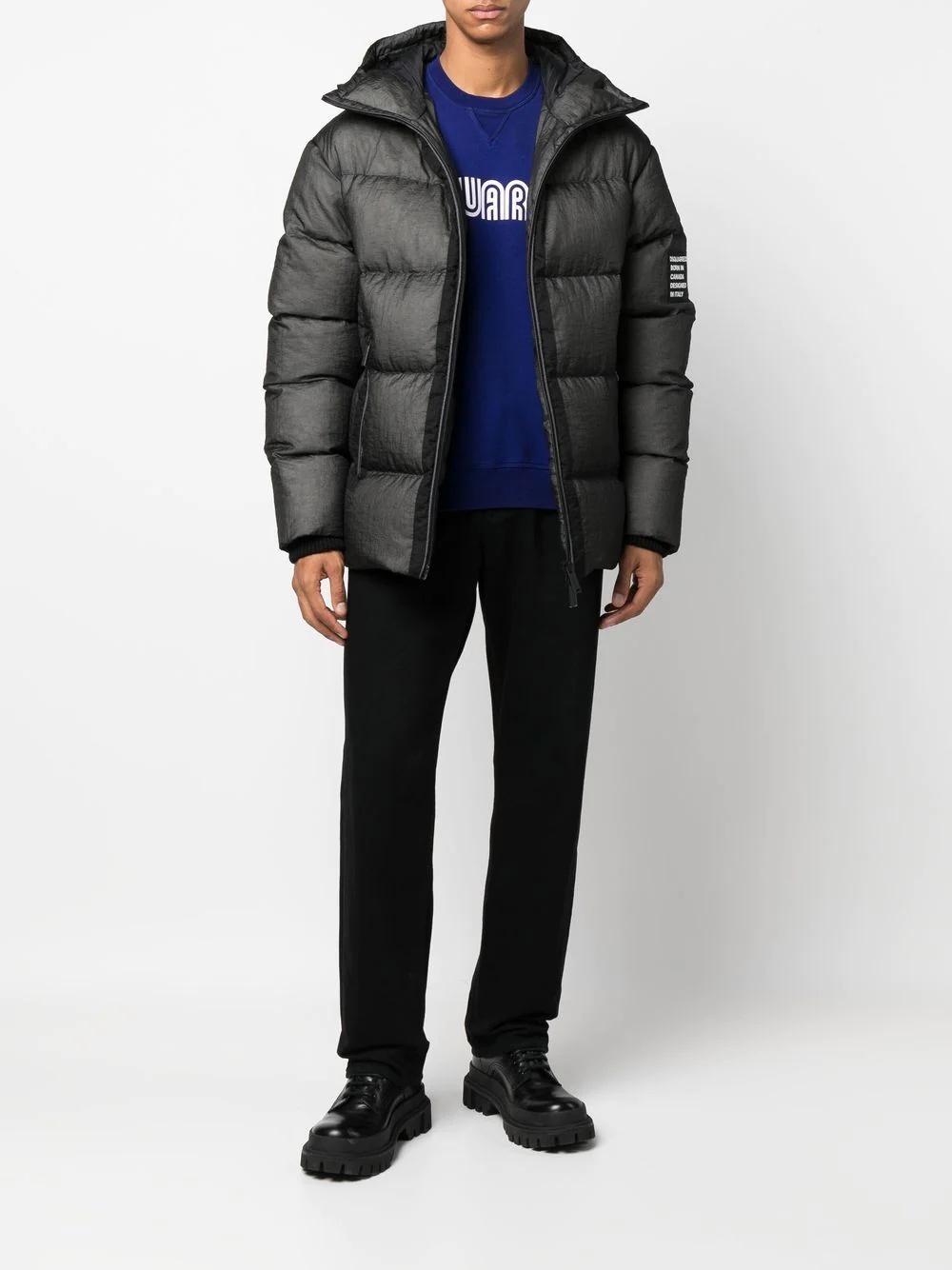 zipped padded jacket - 2