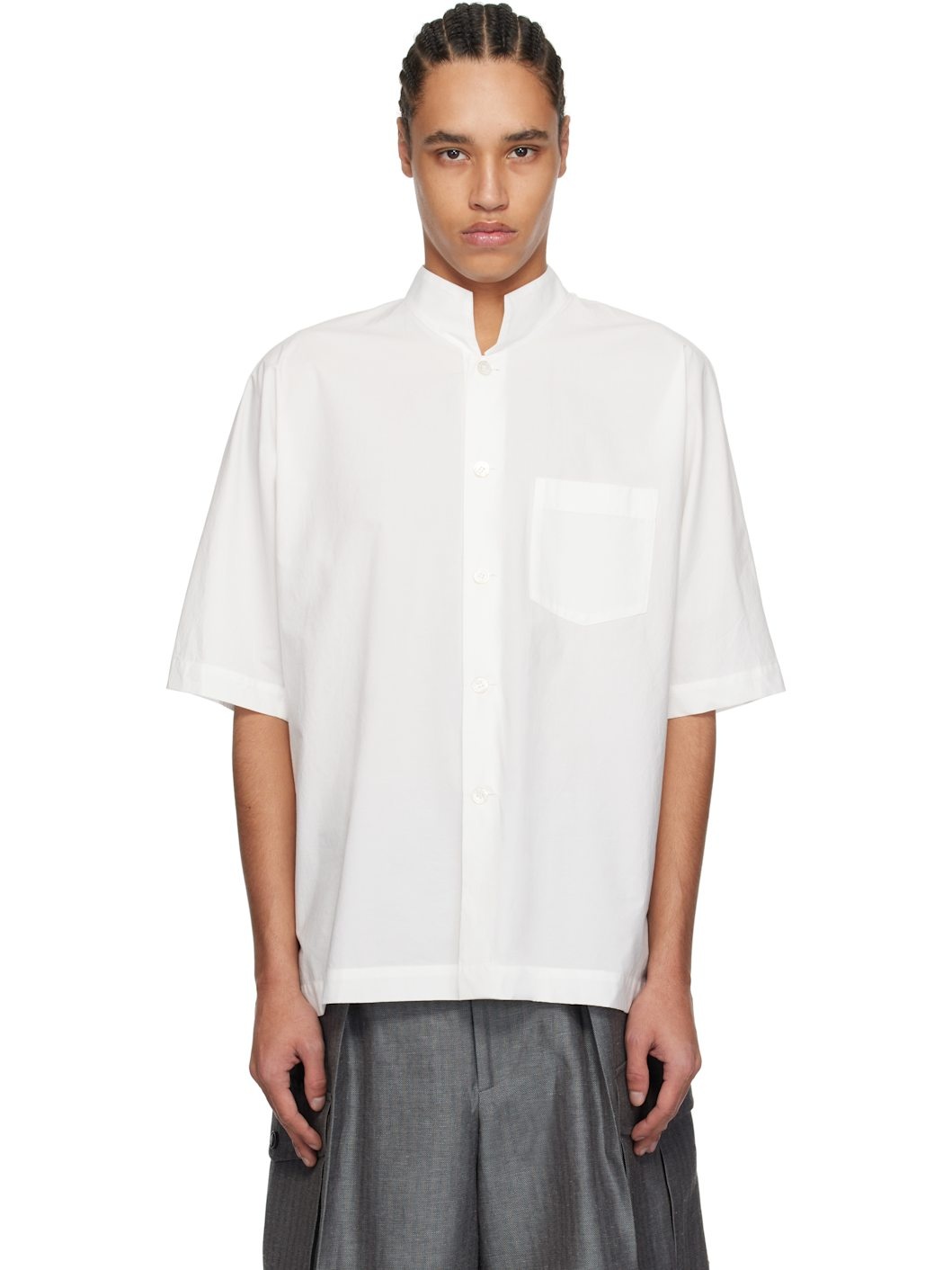 White Streamline Shirt - 1