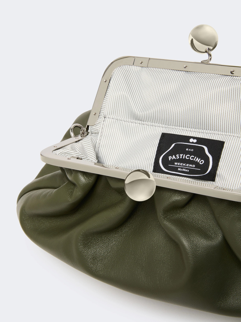 CUBICO Medium sheepskin Pasticcino Bag - DARK GREEN 5