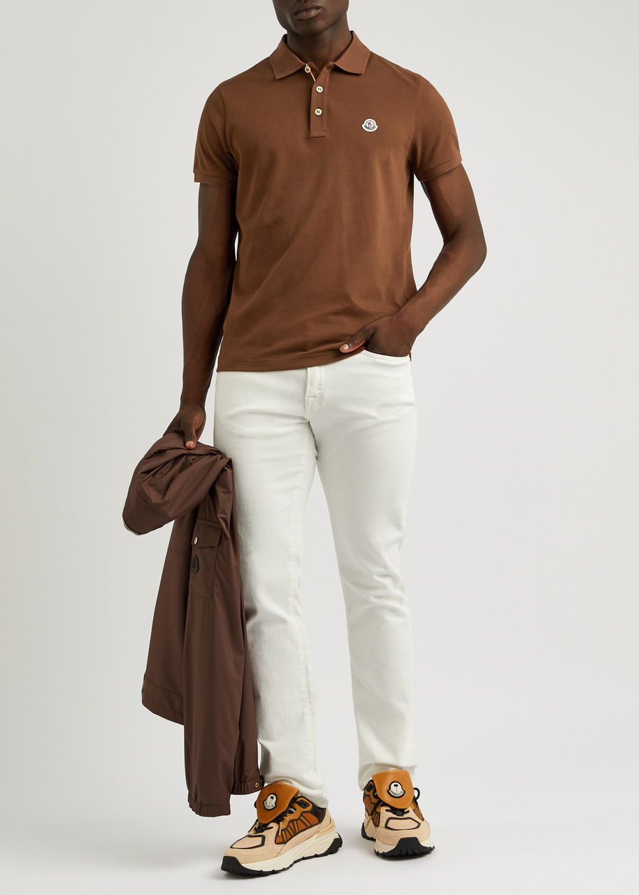 Logo piqué cotton polo shirt - 4