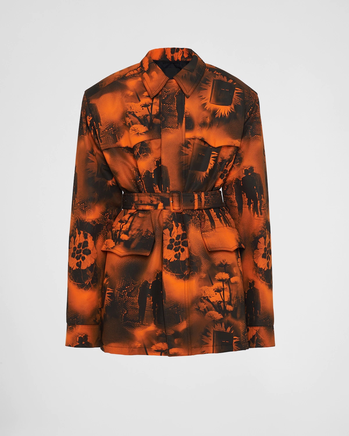 Printed Re-Nylon parka - 1
