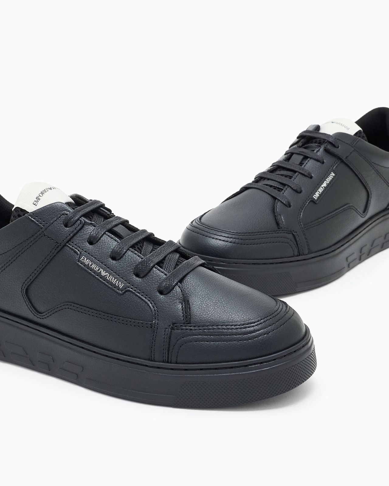 Hammered-leather sneakers - 5