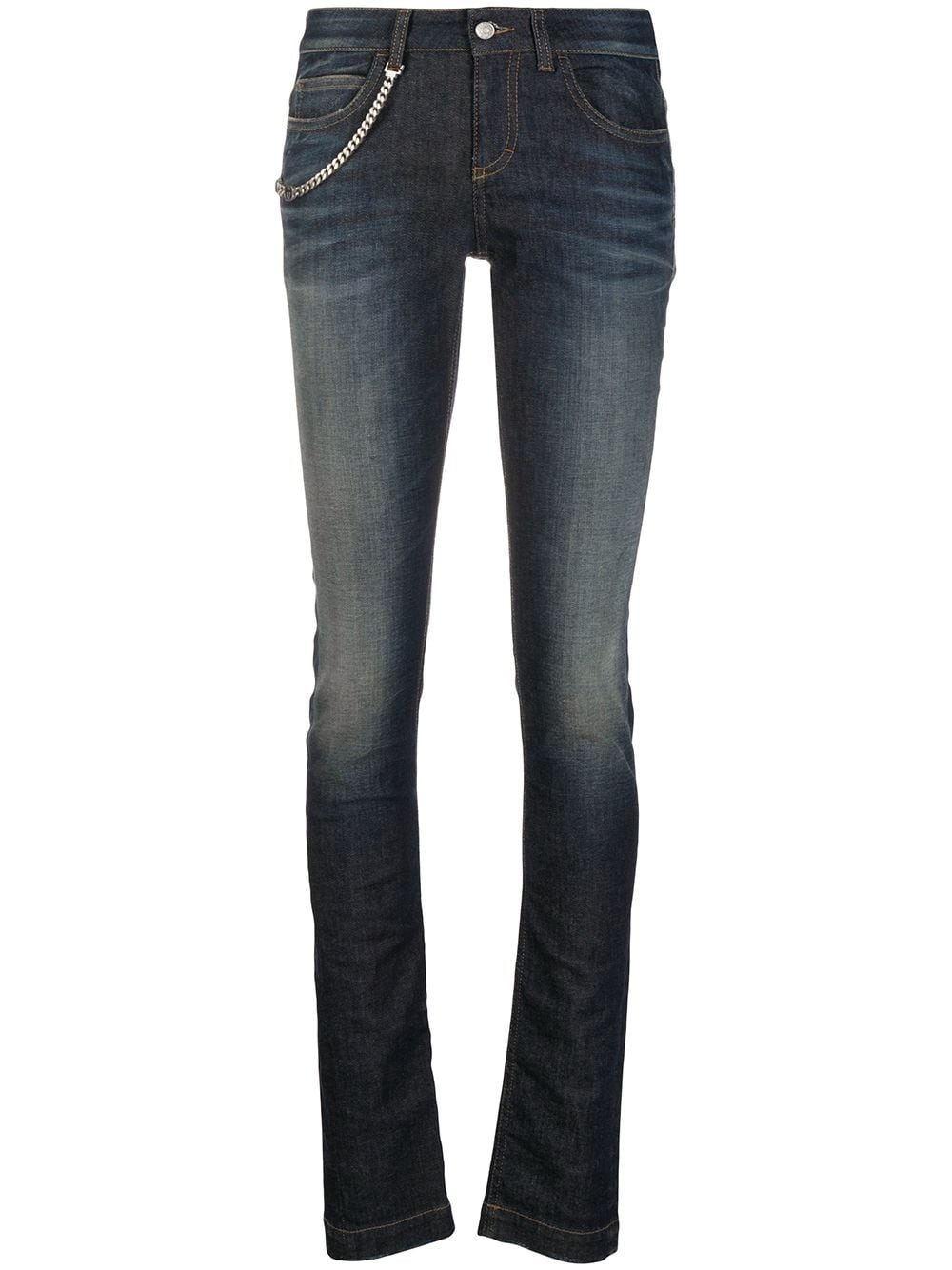 GG chain detail skinny jeans - 1