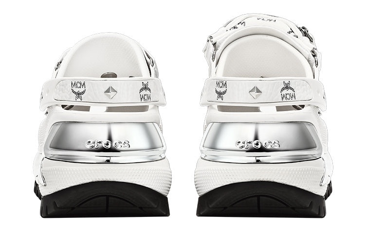 Crocs x MCM Mega Crush Clogs 'White Silver' MEXDAMM08WT - 5