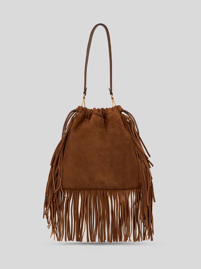 MEDIUM SUEDE KALISPERA BAG WITH STUDS AND FRINGES 3