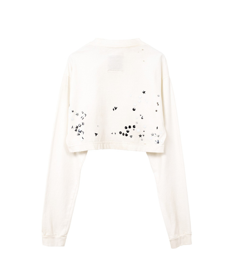Embellished Cropped Long Sleeve T-shirt 25