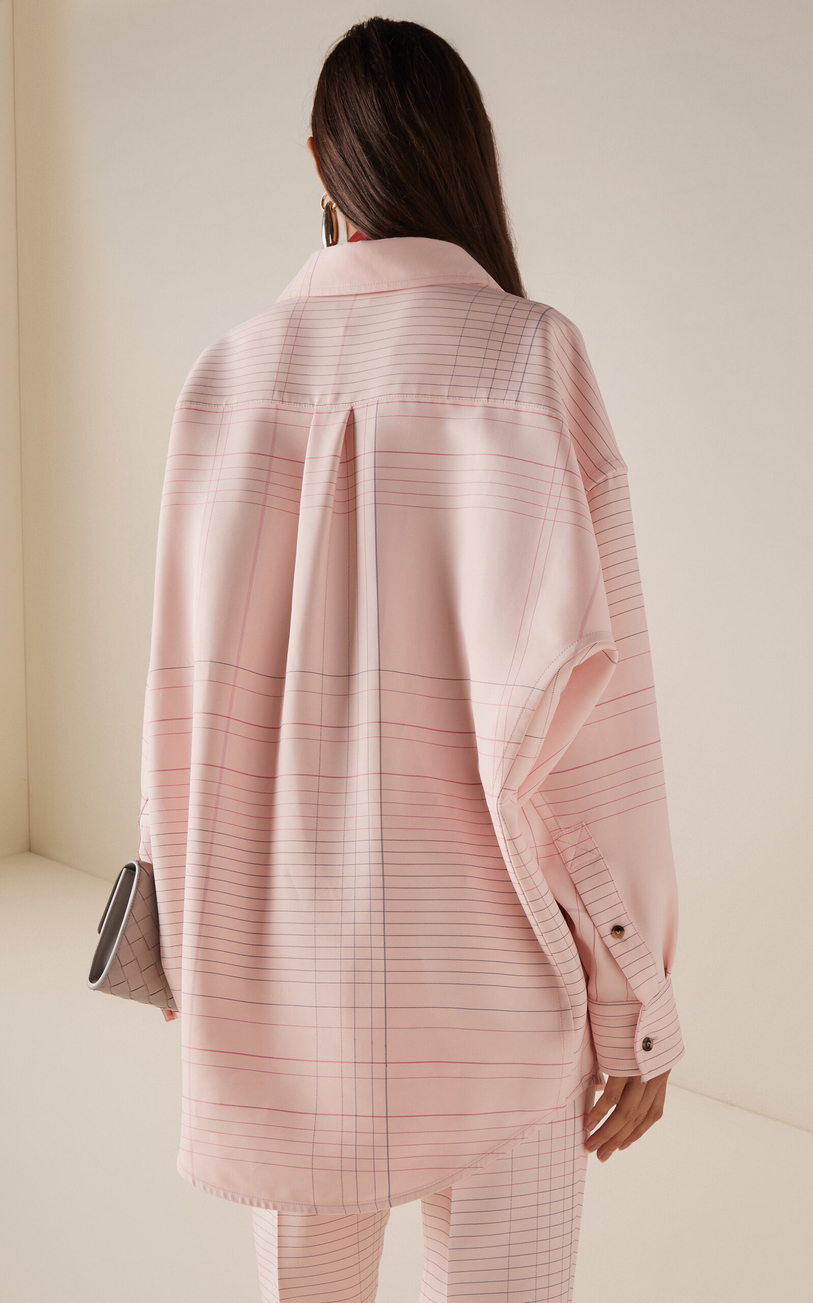 Striped Stretch-Crepe Shirt light pink - 4