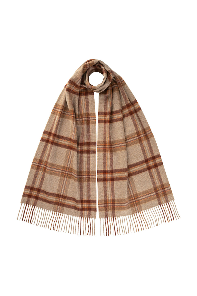 Wide Cashmere Tweed Scarf 1