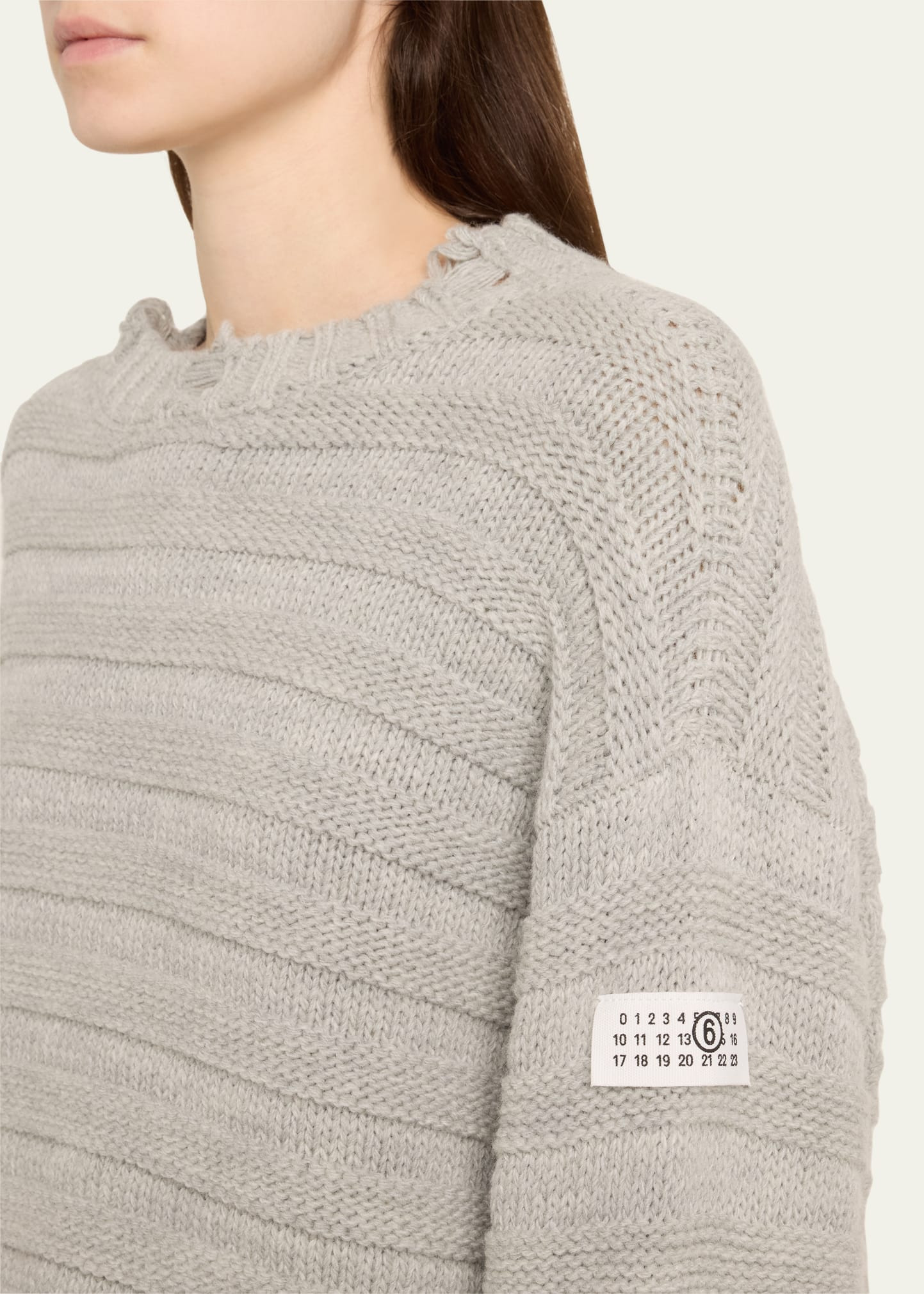 Distressed Crewneck Sweater - 5