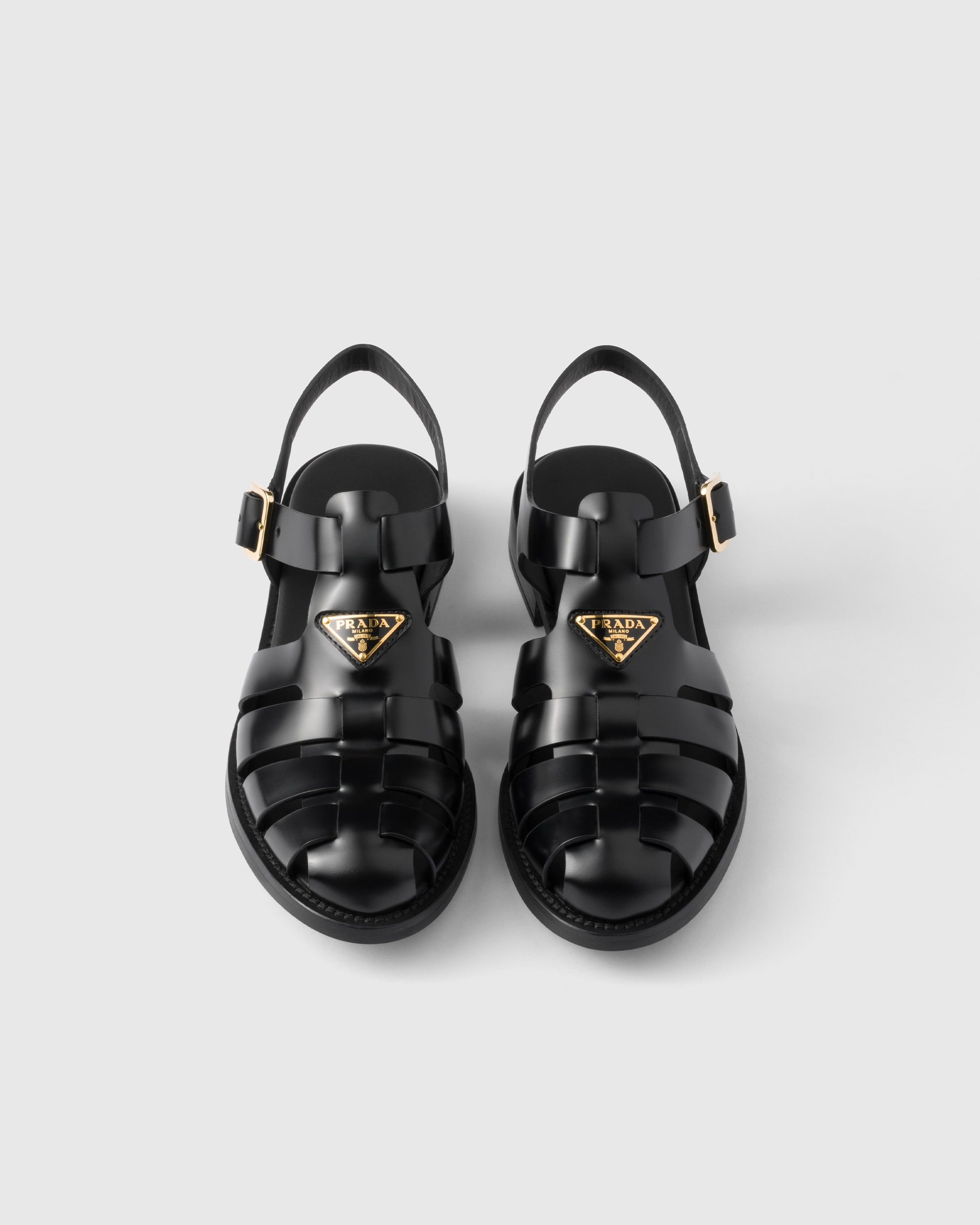 Brushed leather fisherman sandals - 3