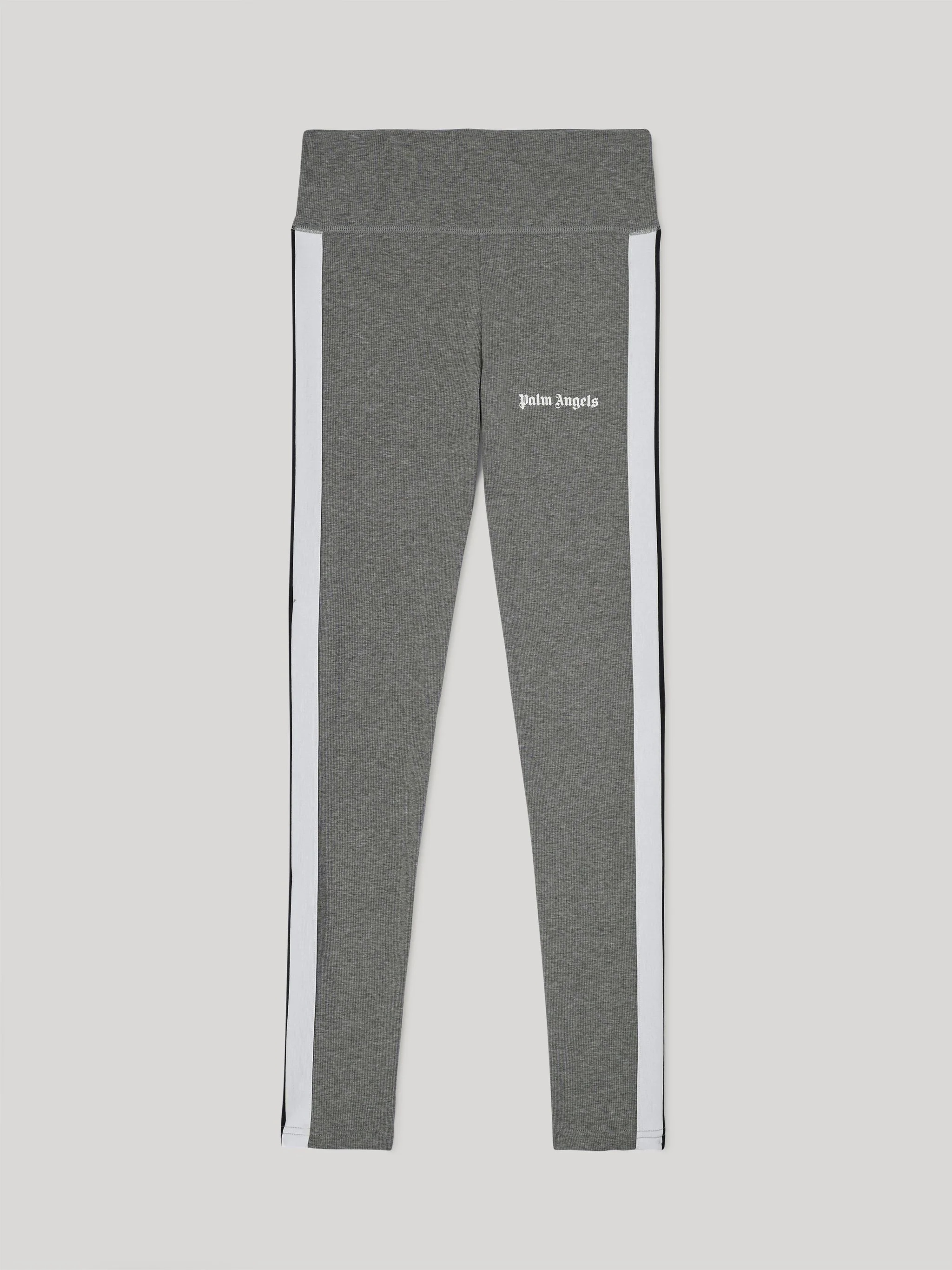 MELANGE GREY TRACK LEGGINGS - 1