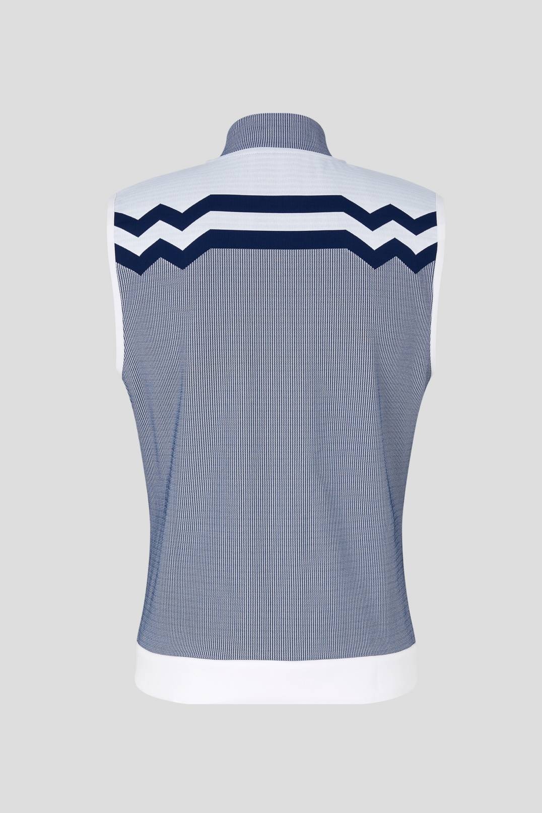 WADO MID-LAYER WAISTCOAT IN NAVY BLUE/WHITE - 8