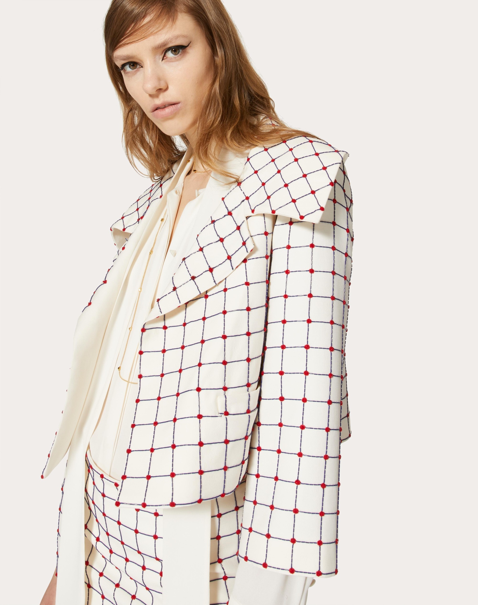 EMBROIDERED CREPE COUTURE JACKET - 5