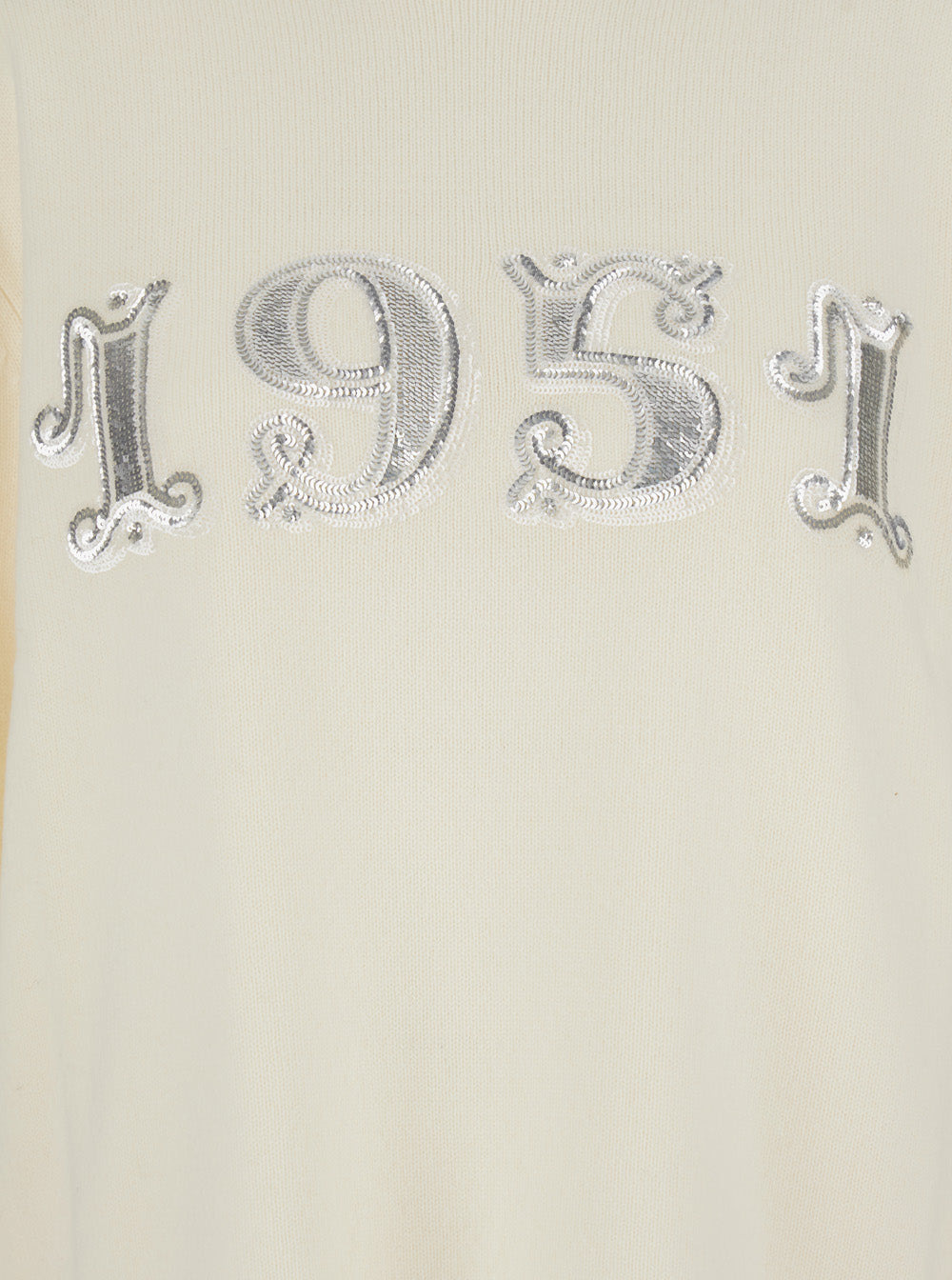 Max Mara Women White Sweater With 1951 Logo In Wool And Cashmere Woman - 3