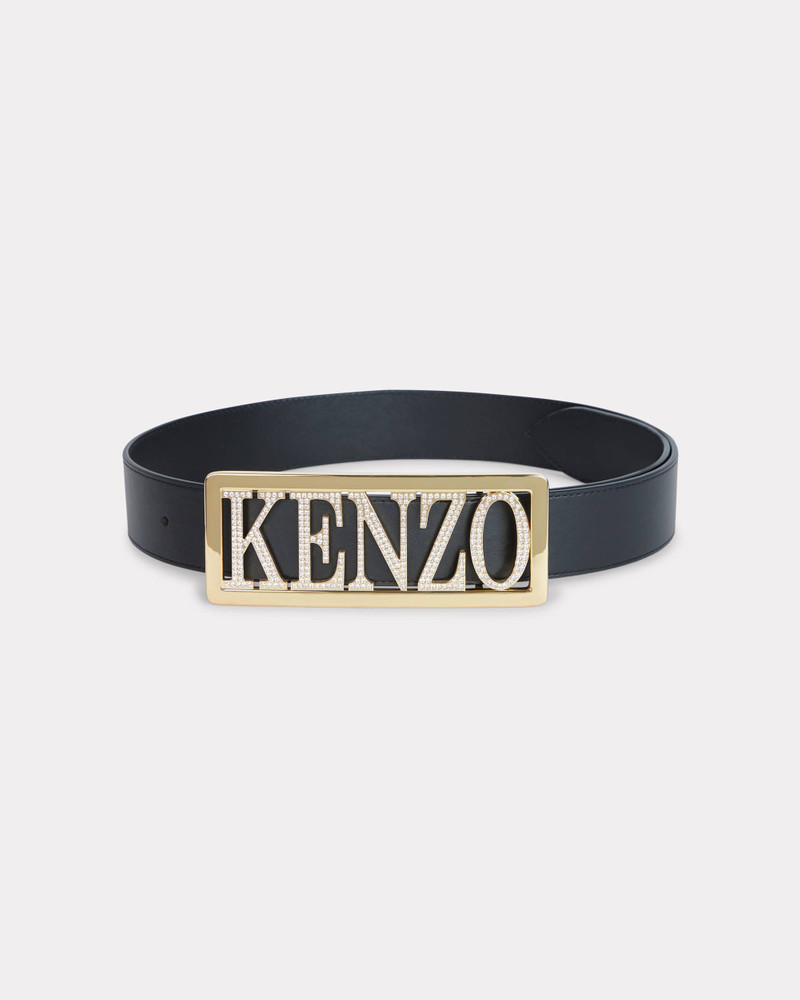'KENZO Buckle' large belt in leather 1