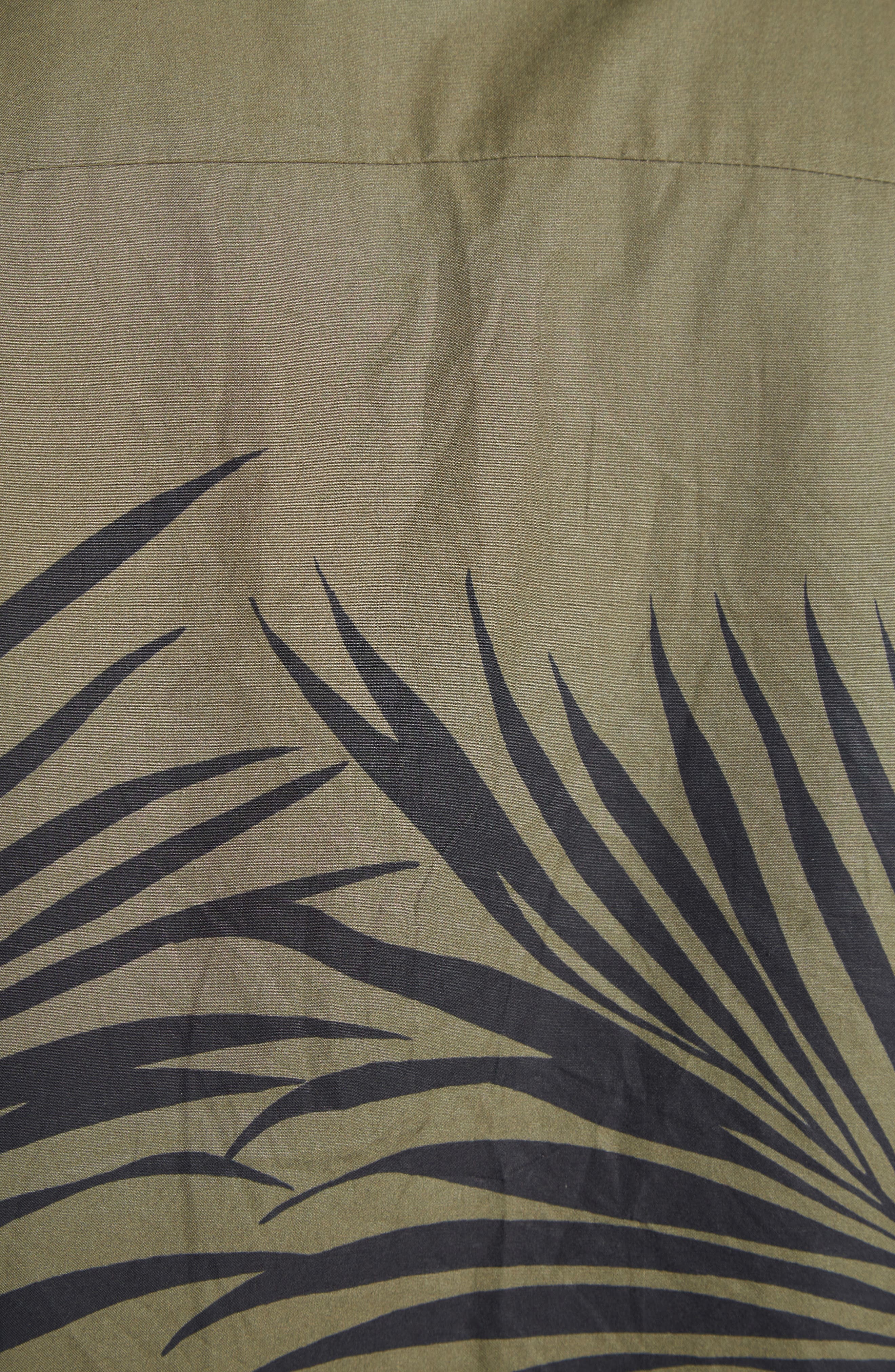 Fern Print Cotton Poplin Camp Shirt - 7